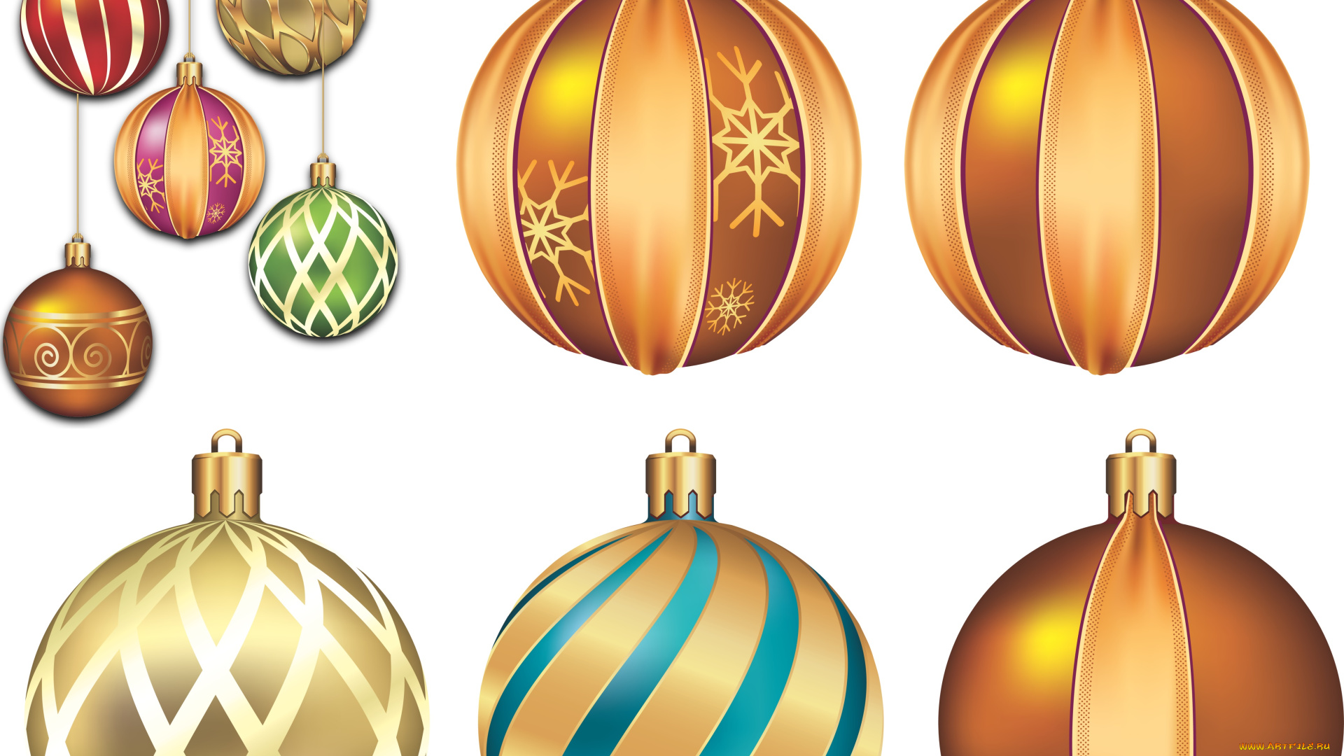 праздничные, векторная, графика, , новый, год, шары, фон