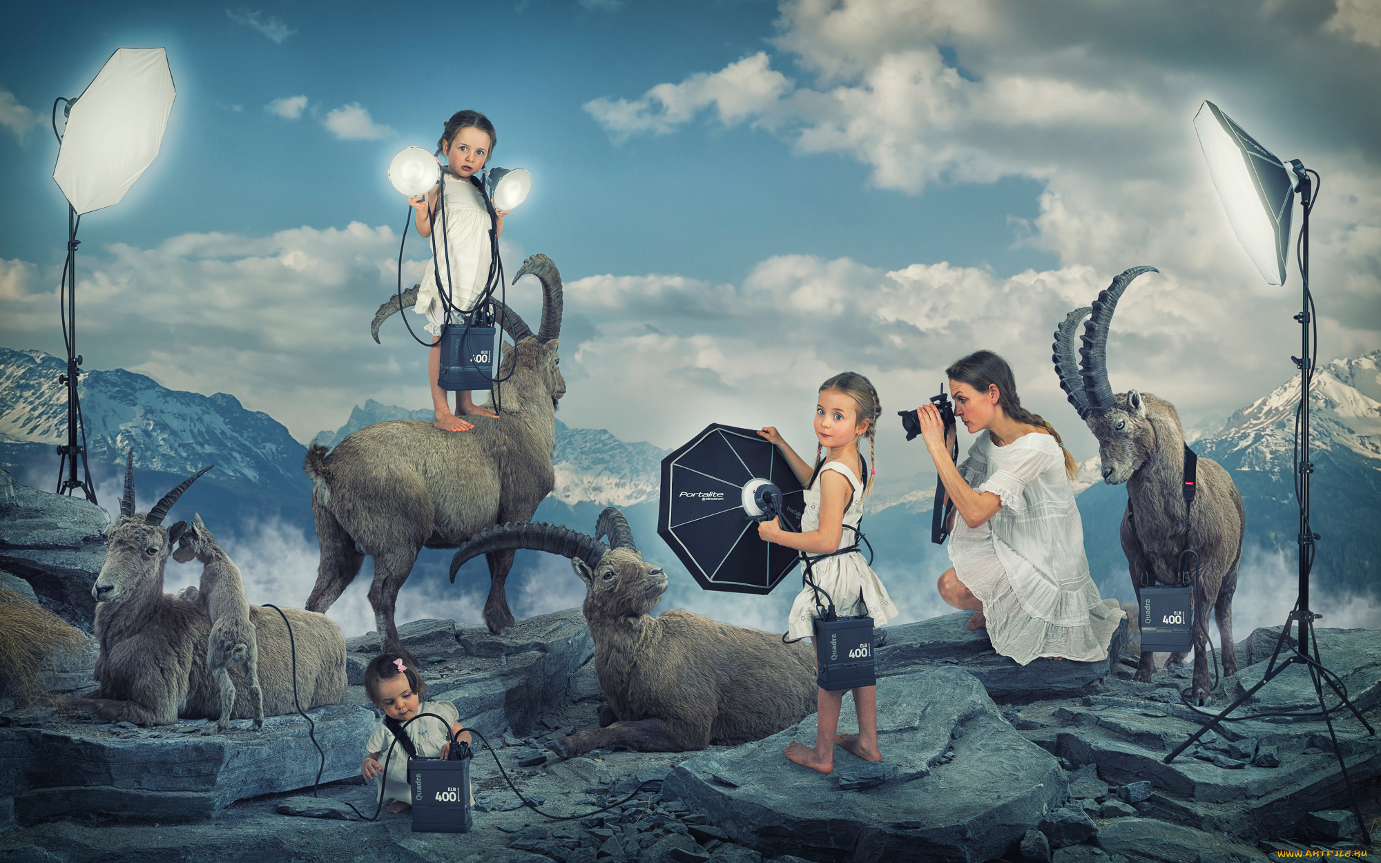 разное, компьютерный, дизайн, девочки, фотосессия, горы, дети