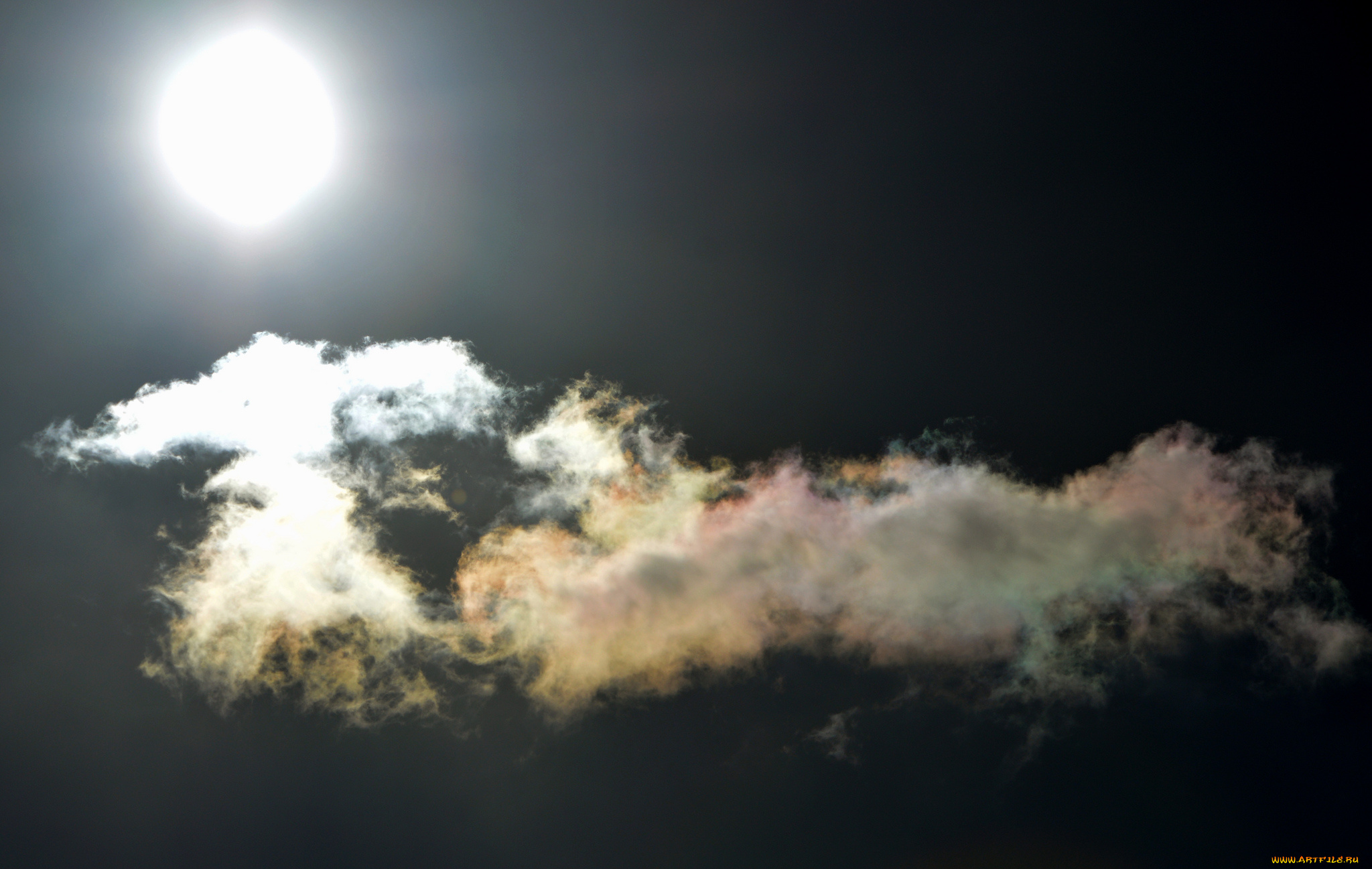 природа, облака, солнце, небо
