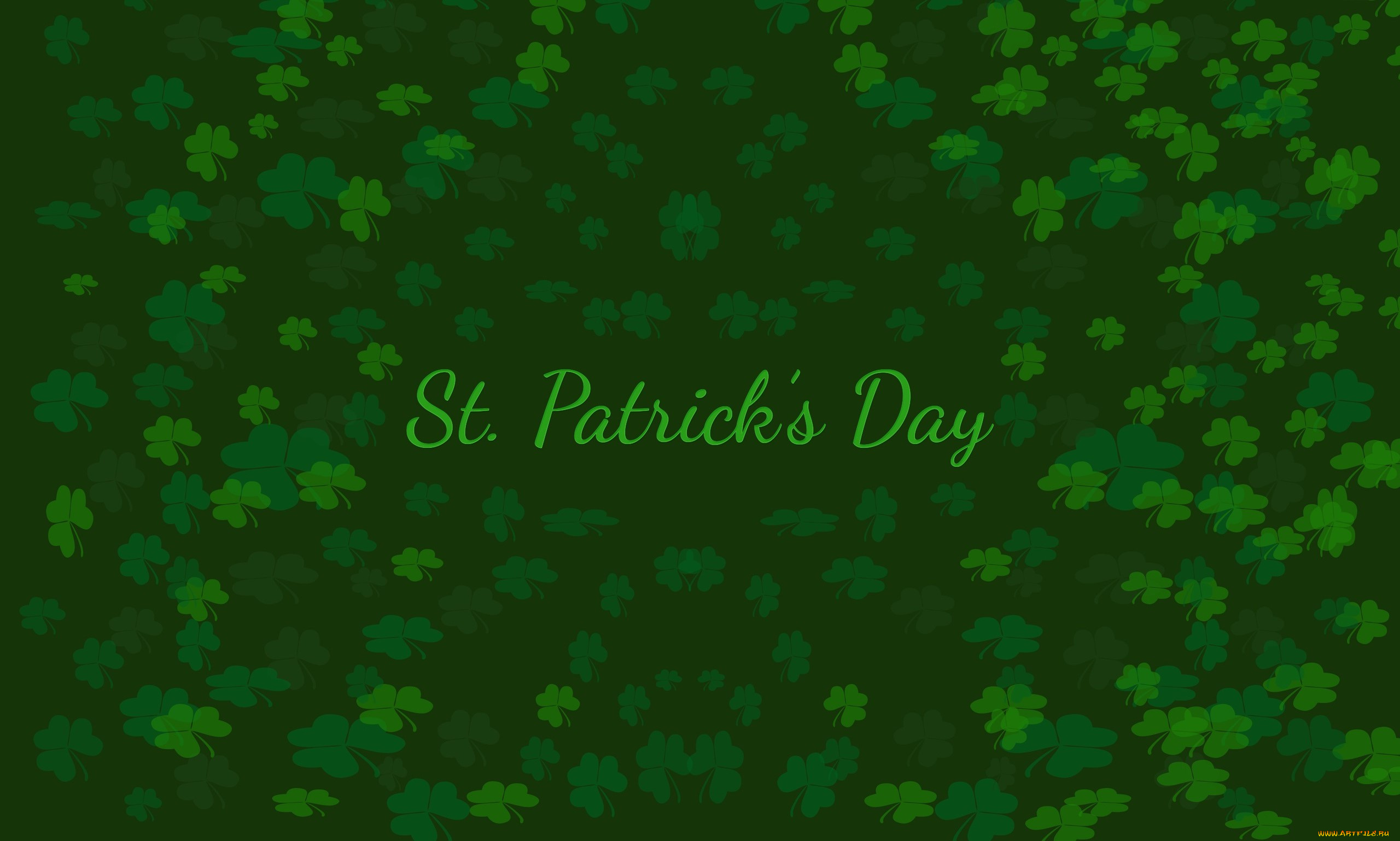 праздничные, день, святого, патрика, фон, листья