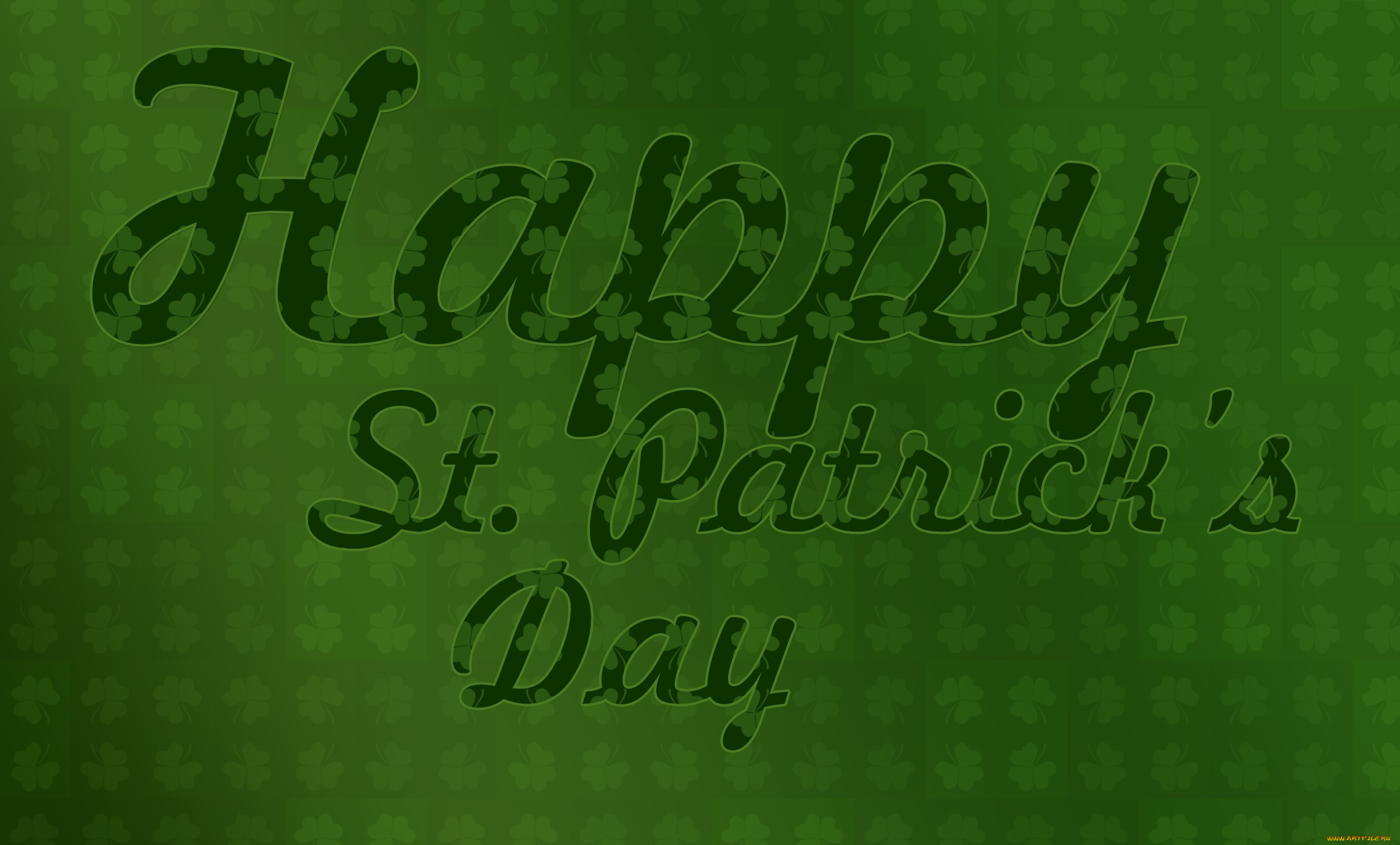 праздничные, день, святого, патрика, фон, листья