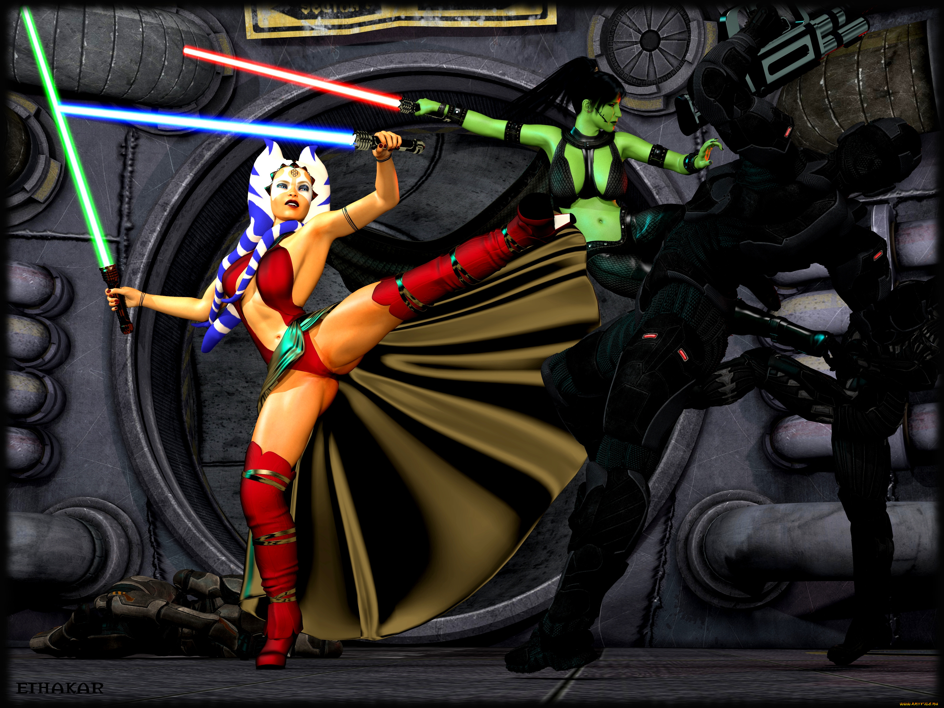 3д, графика, фантазия, , fantasy, оружие, фон, взгляд, халки