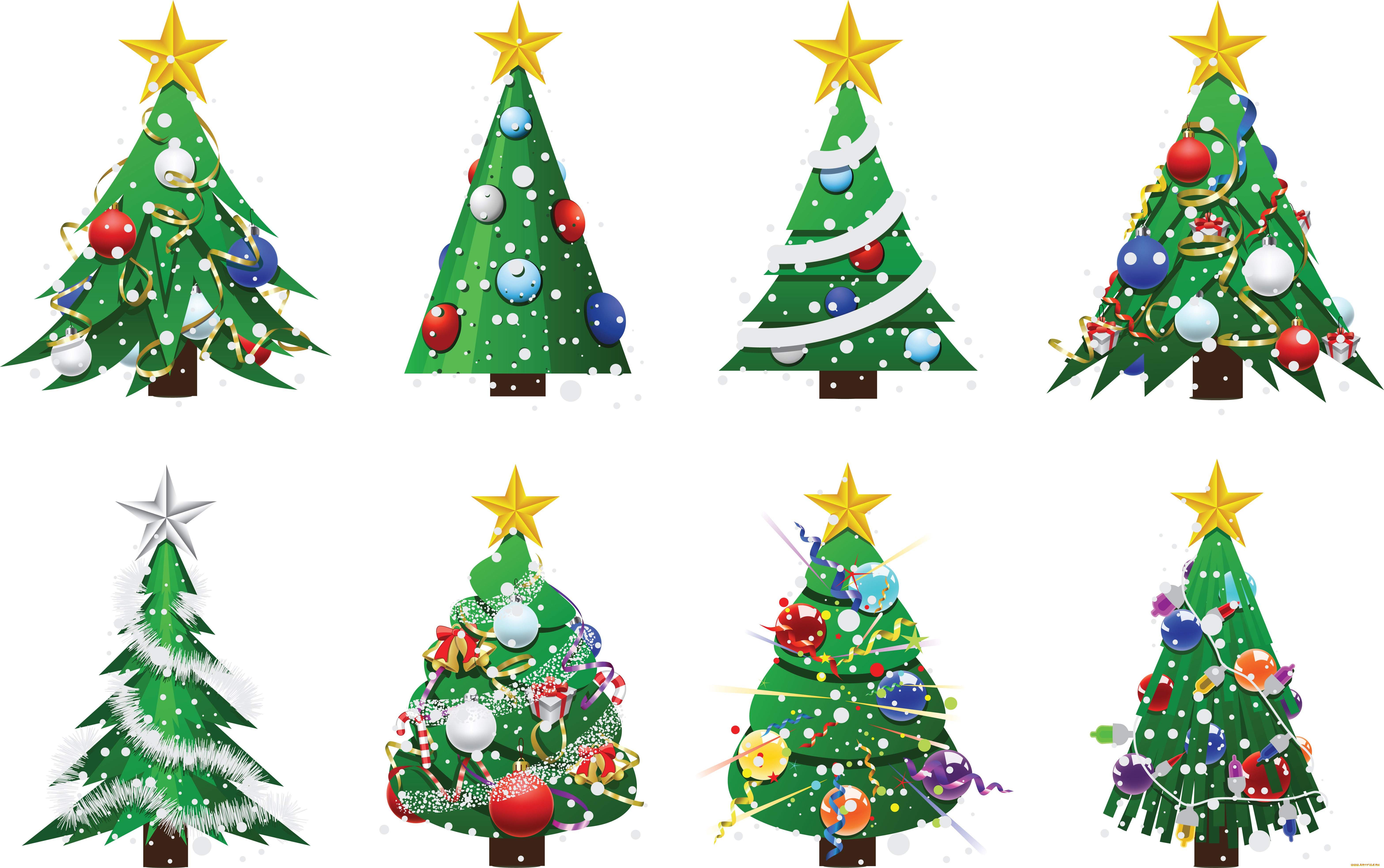 праздничные, векторная, графика, , новый, год, елки
