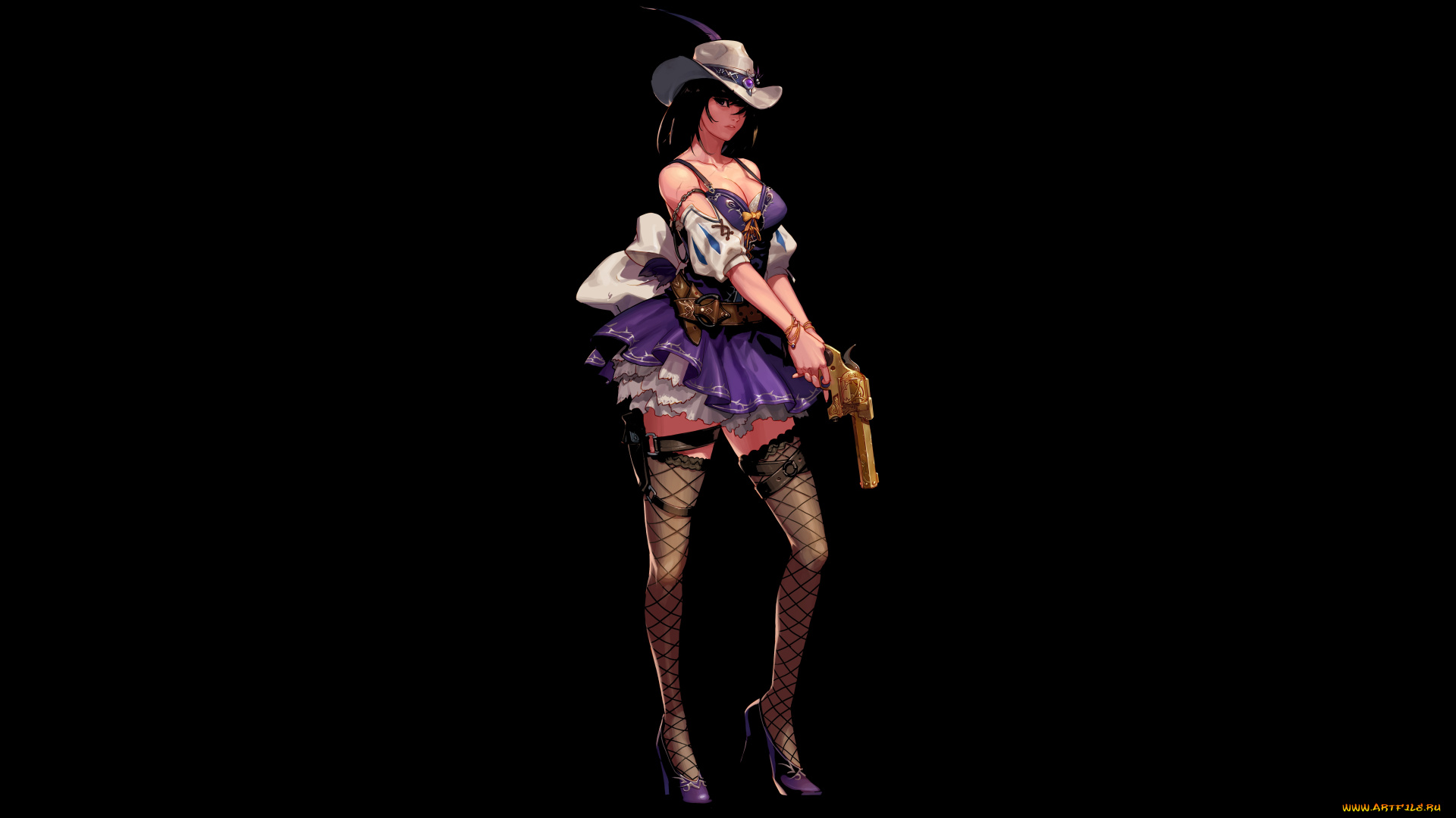 dungeon, and, fighter, аниме, unknown, , другое, девушка, оружие, фон, взгляд