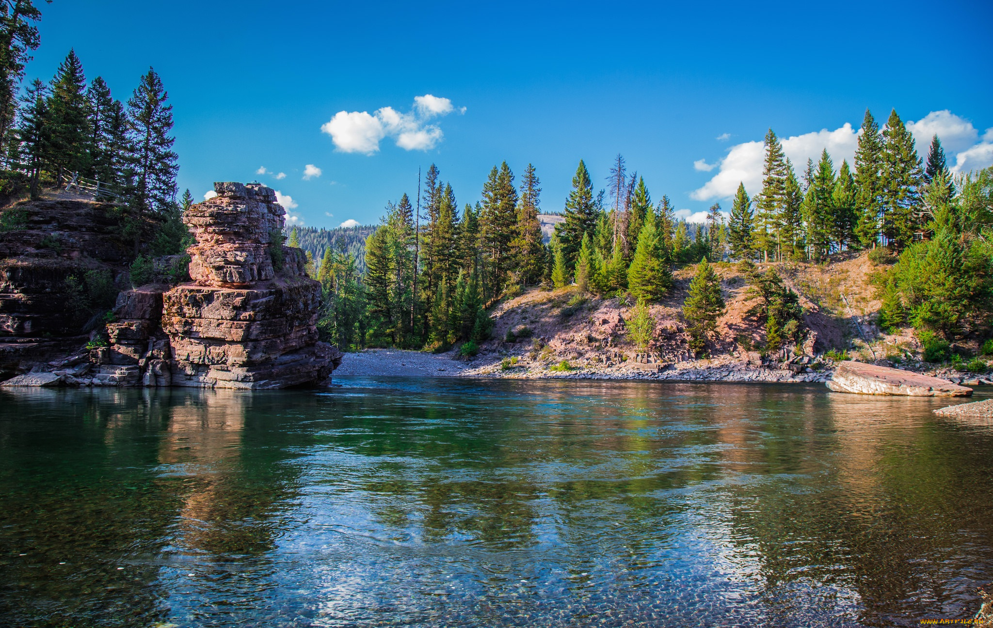 природа, реки, озера, лес, река