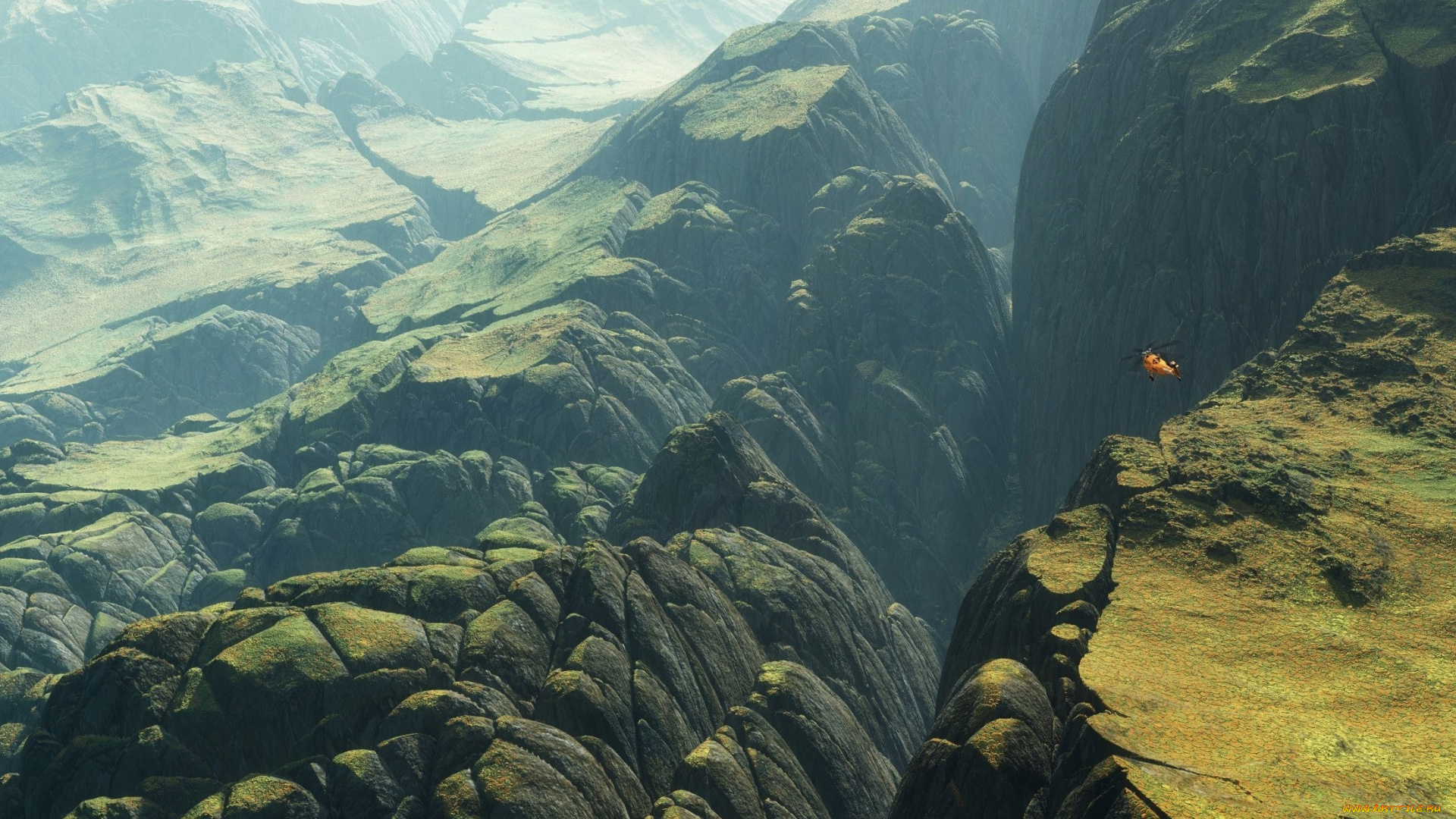 3д, графика, природа, , nature, горы