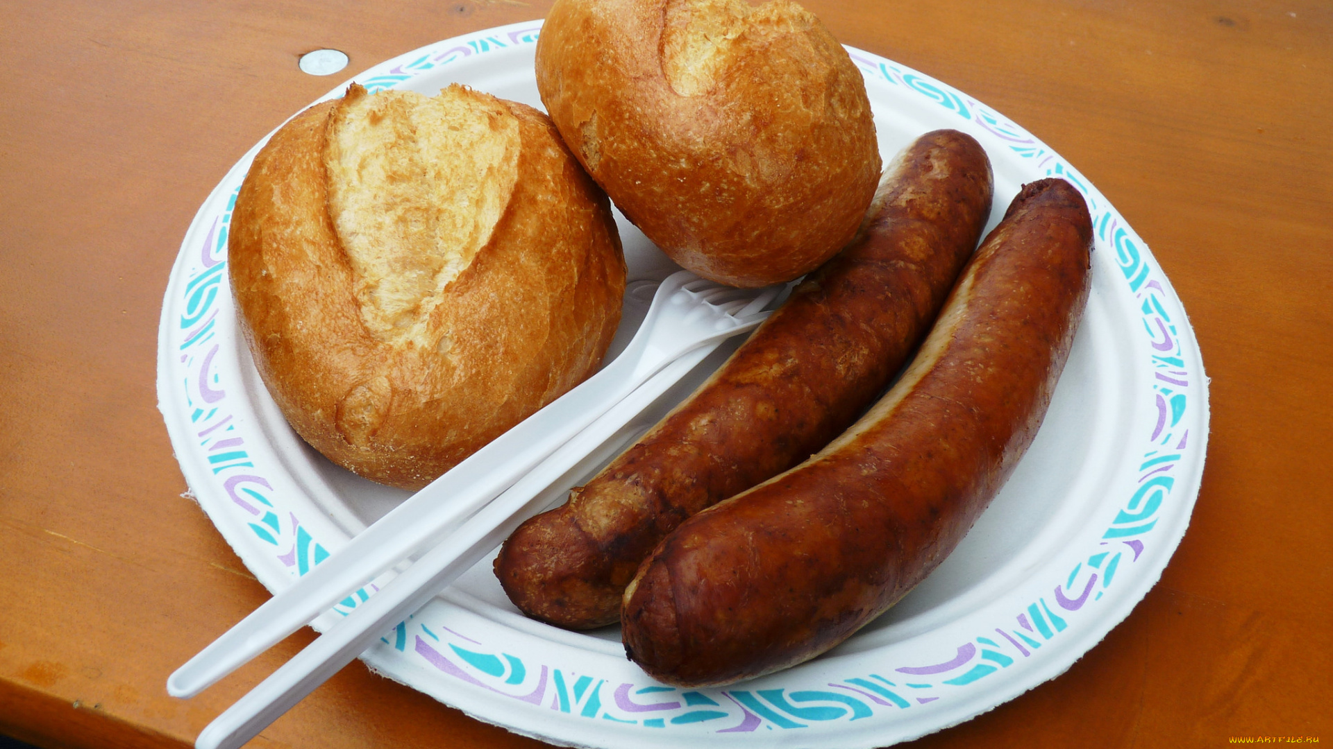 еда, колбасные, изделия, хлеб, колбаски