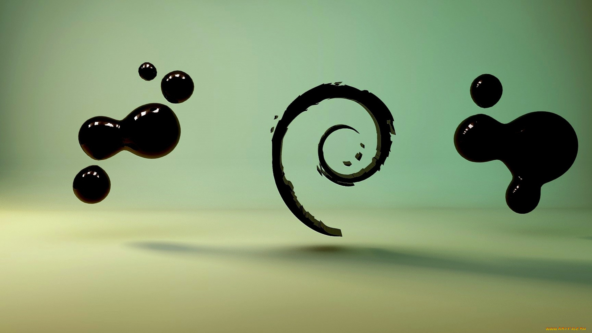 компьютеры, debian, логотип, фон