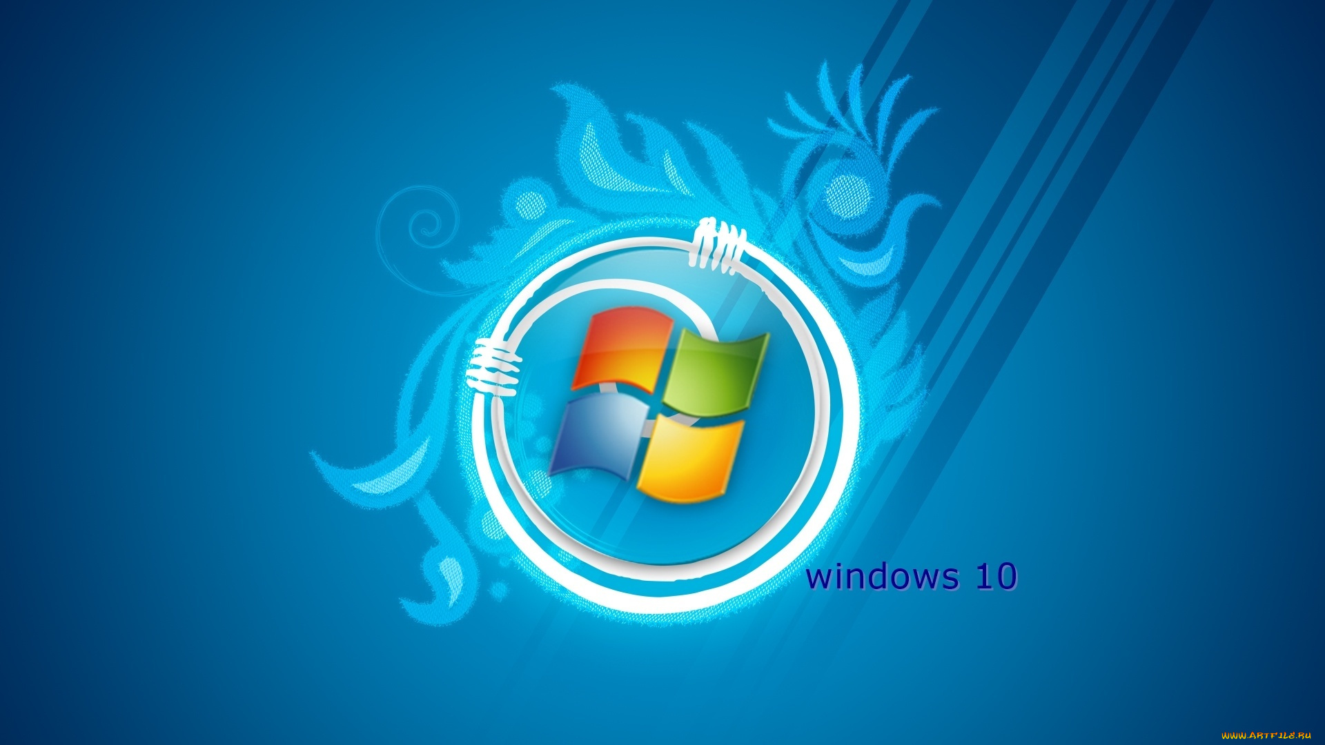 компьютеры, windows, , 10, логотип, фон