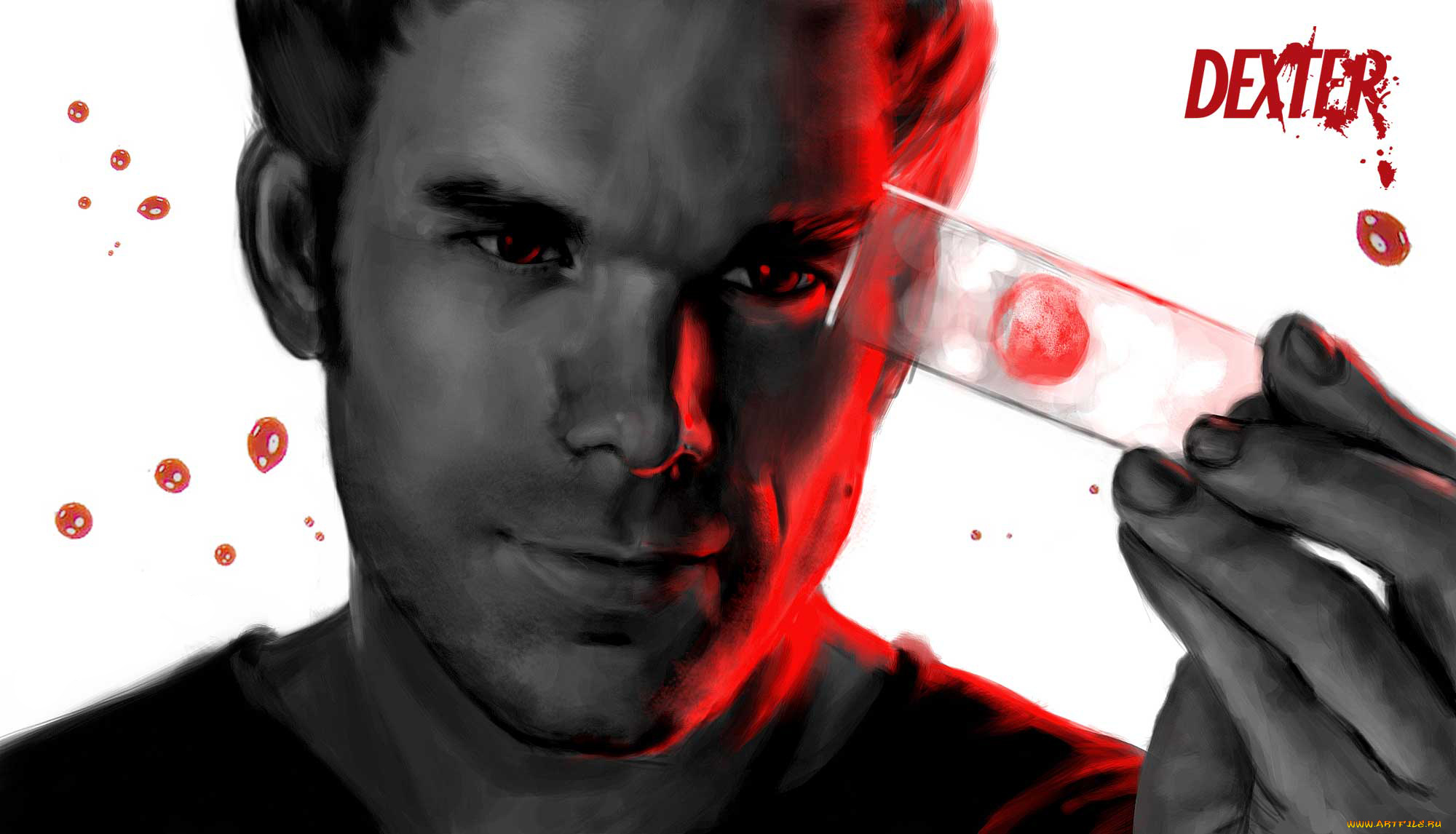 рисованное, кино, образец, кровь, мужчина, фон, взгляд