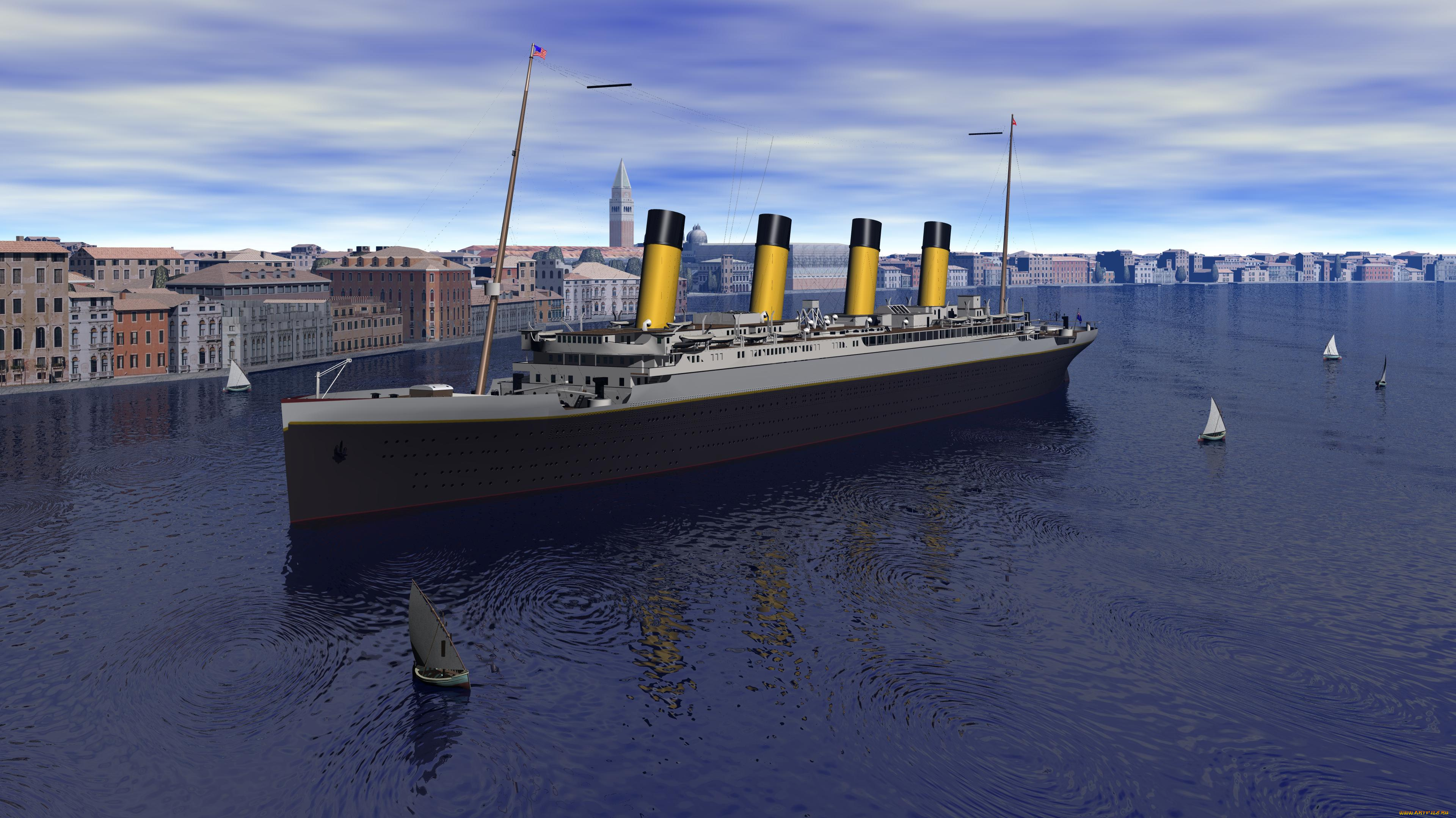 корабли, 3d, корабль, море