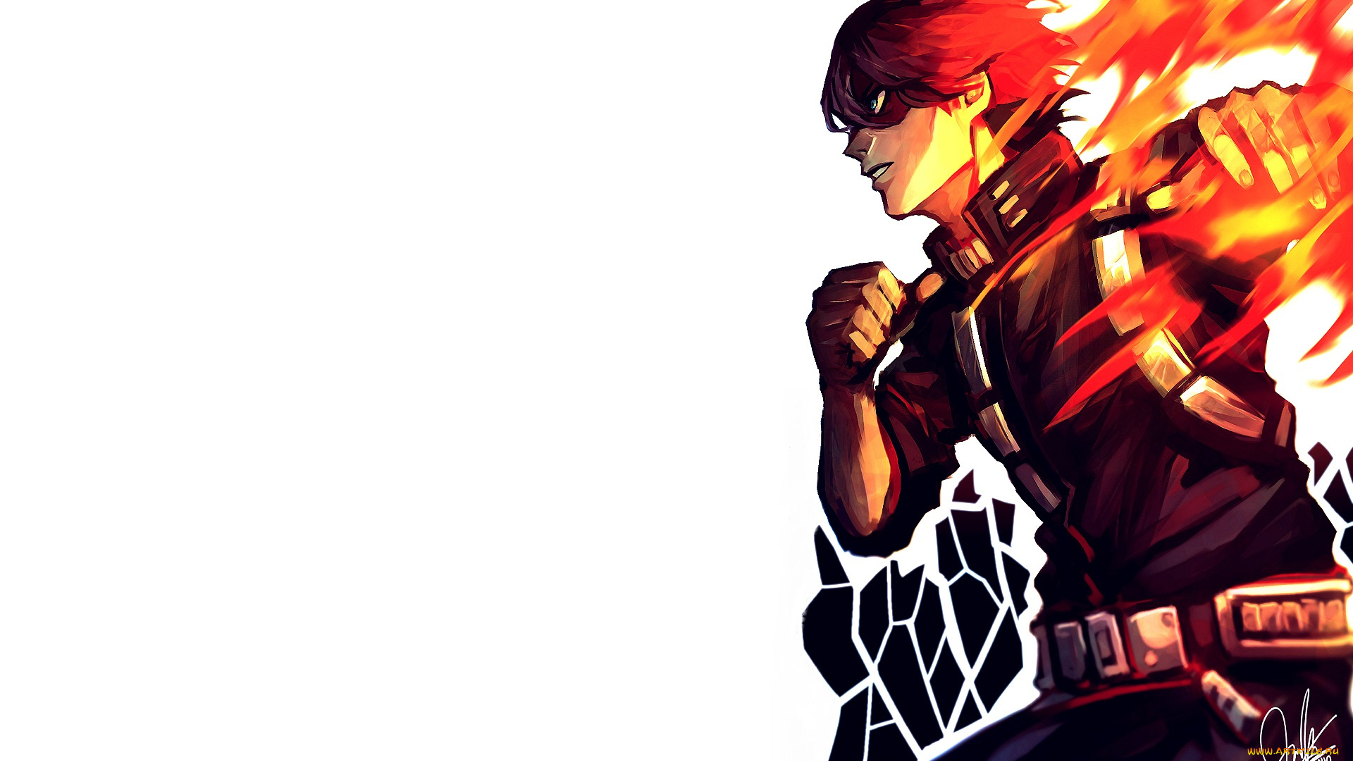 аниме, boku, no, hero, academia, тодороки, шото