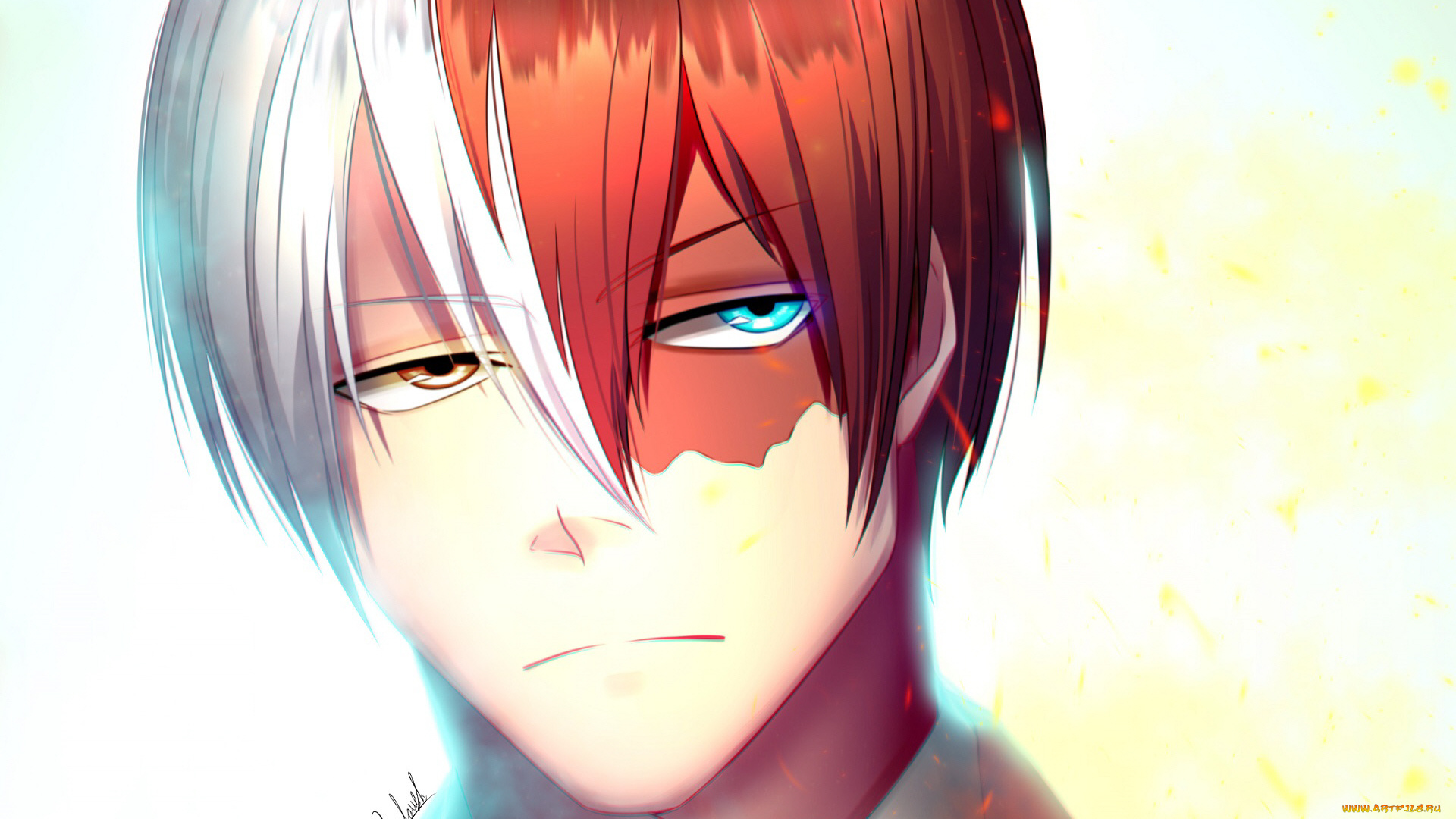 аниме, boku, no, hero, academia, тодороки, шото