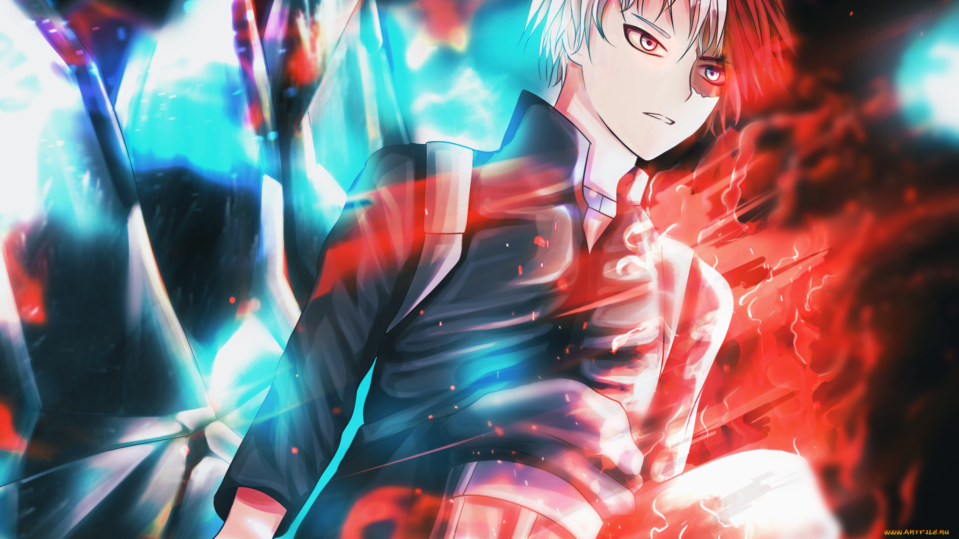 аниме, boku, no, hero, academia, тодороки, шото