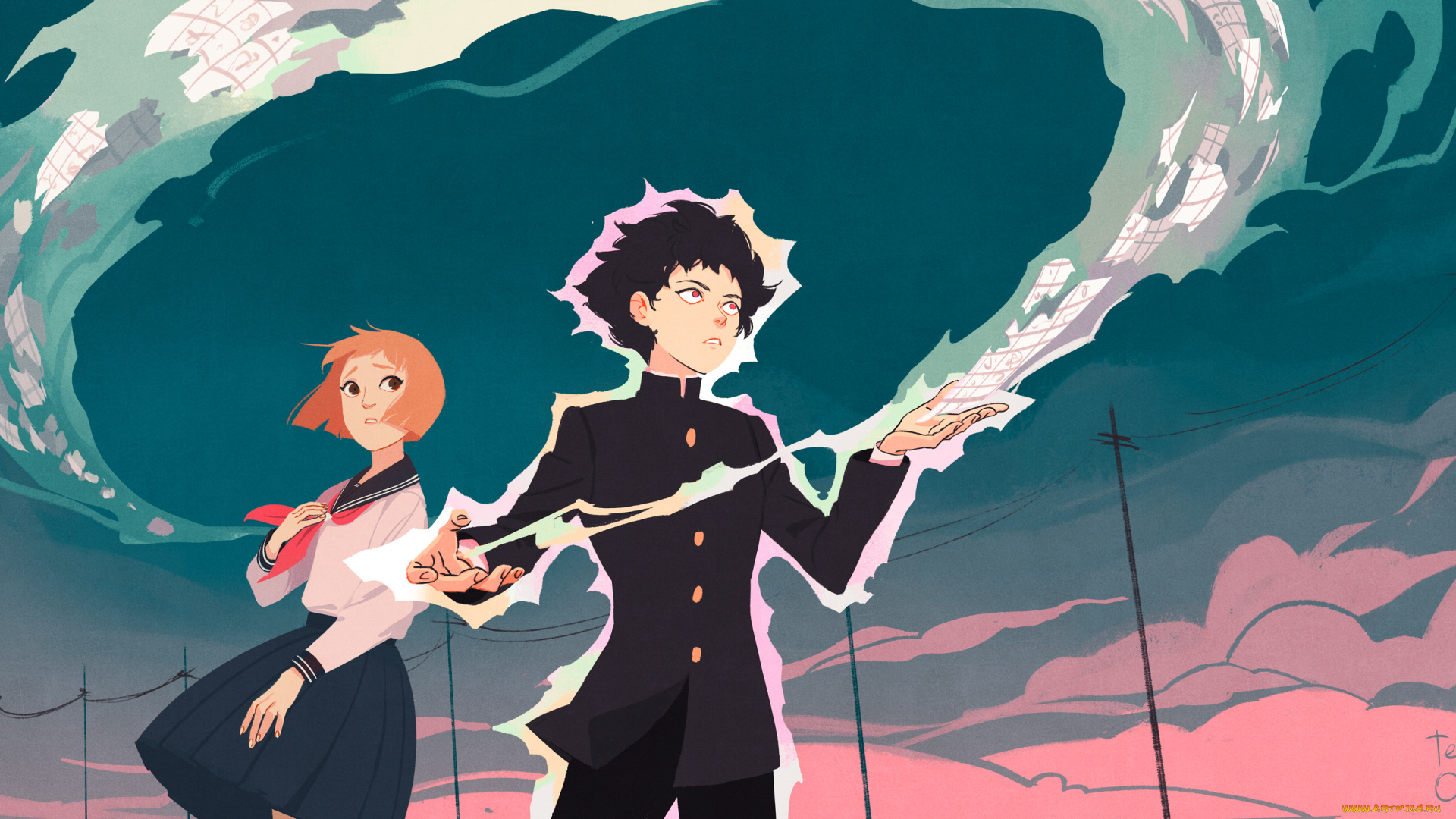 аниме, mob, psycho, 100, моб, психо, 100