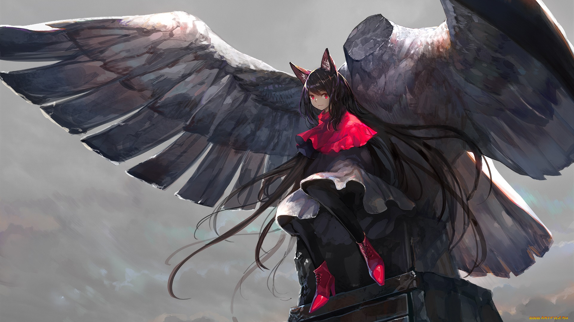 аниме, touhou, девушка