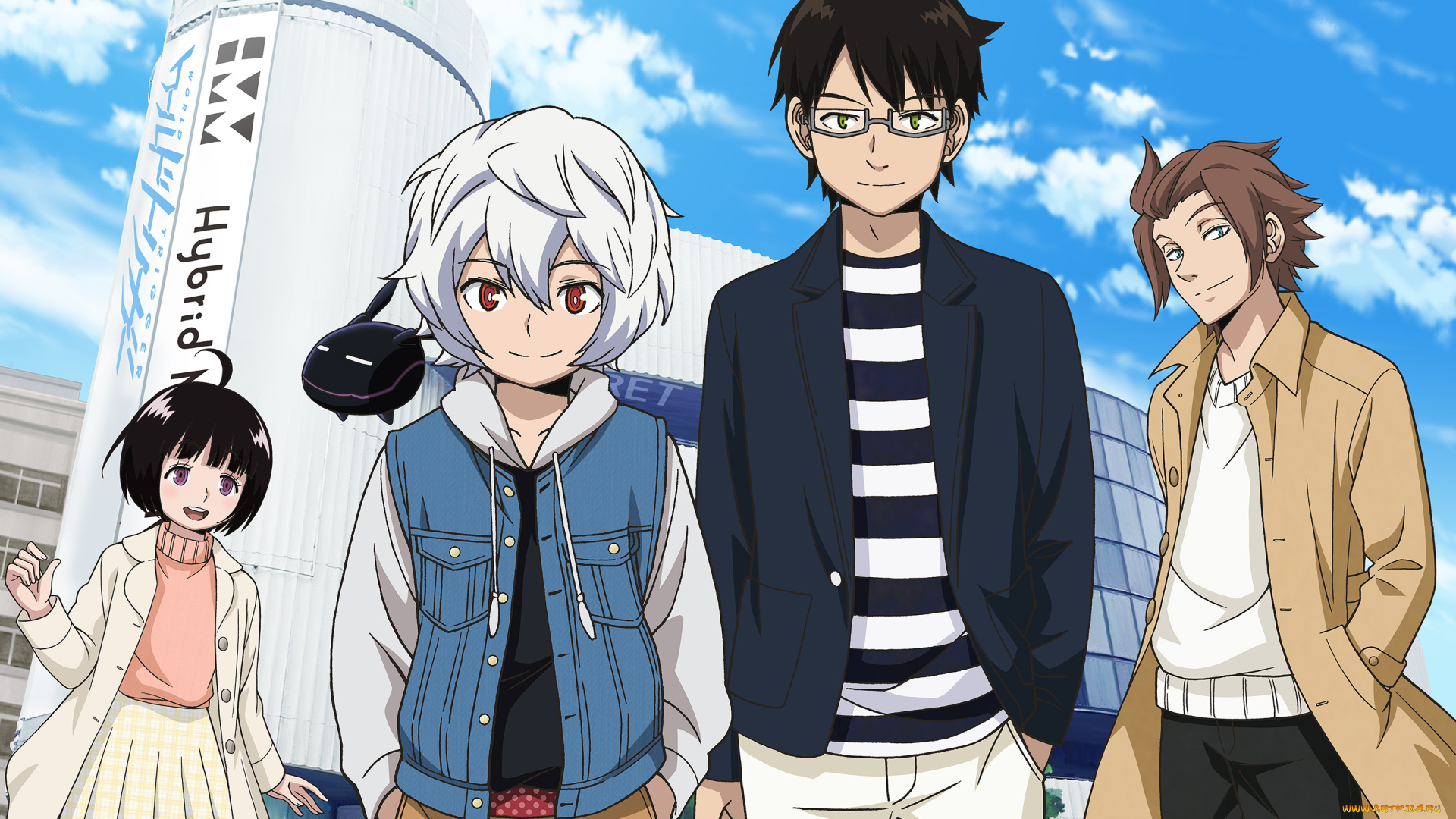 аниме, world, trigger, импульс, мира