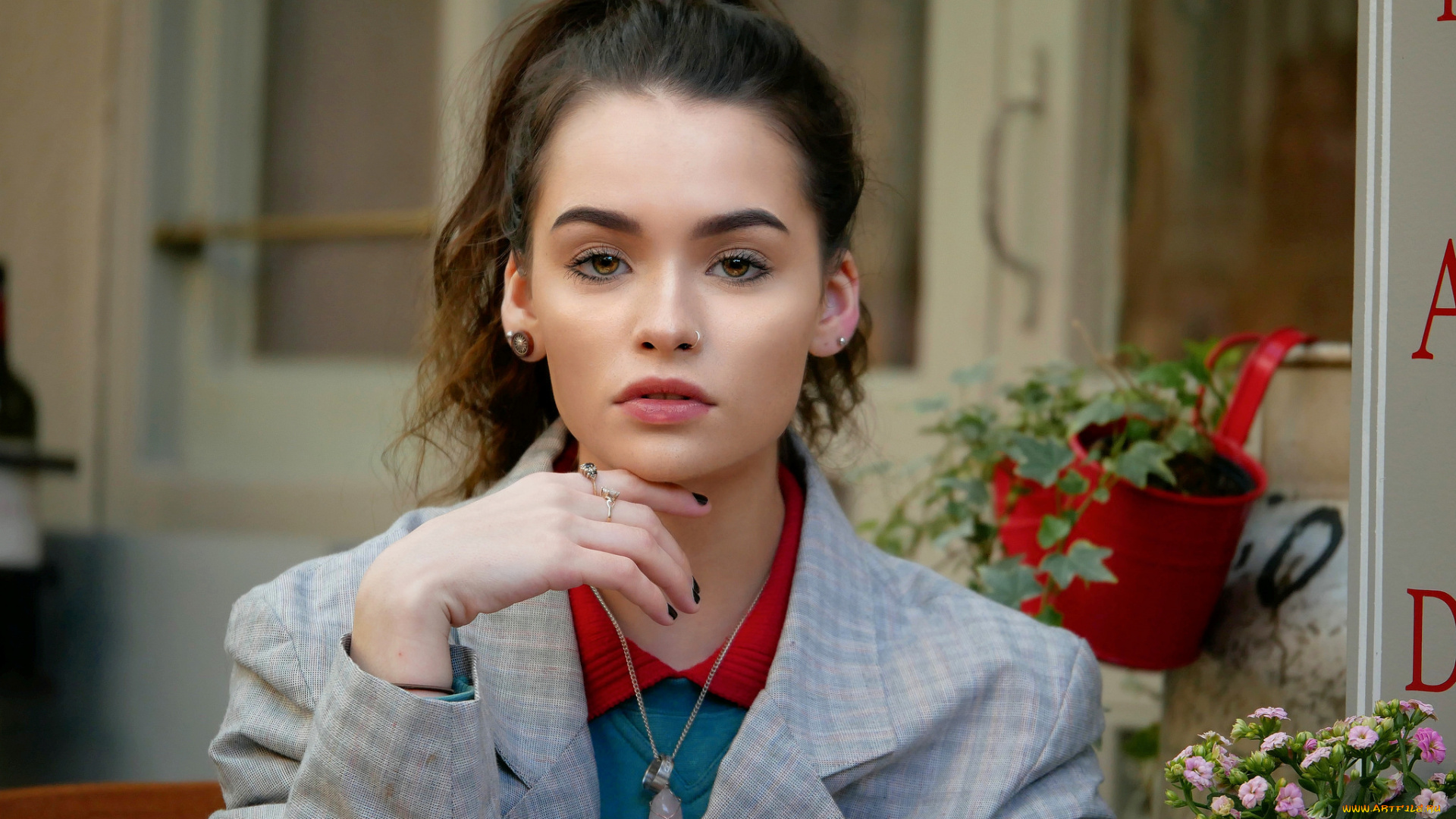 девушки, -unsort, , брюнетки, темноволосые, взгляд, лицо