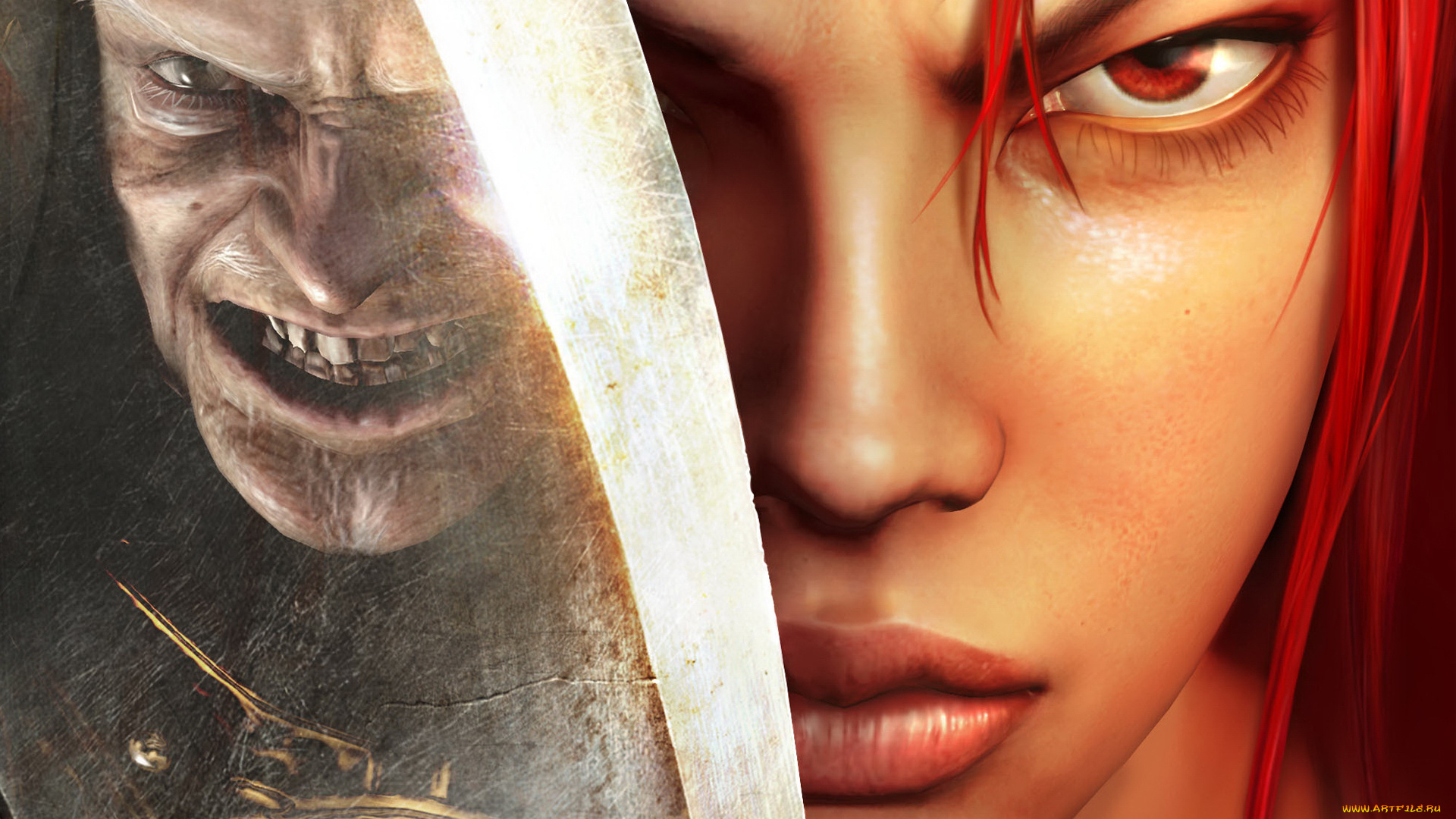 видео, игры, heavenly, sword, фон, взгляд, существо