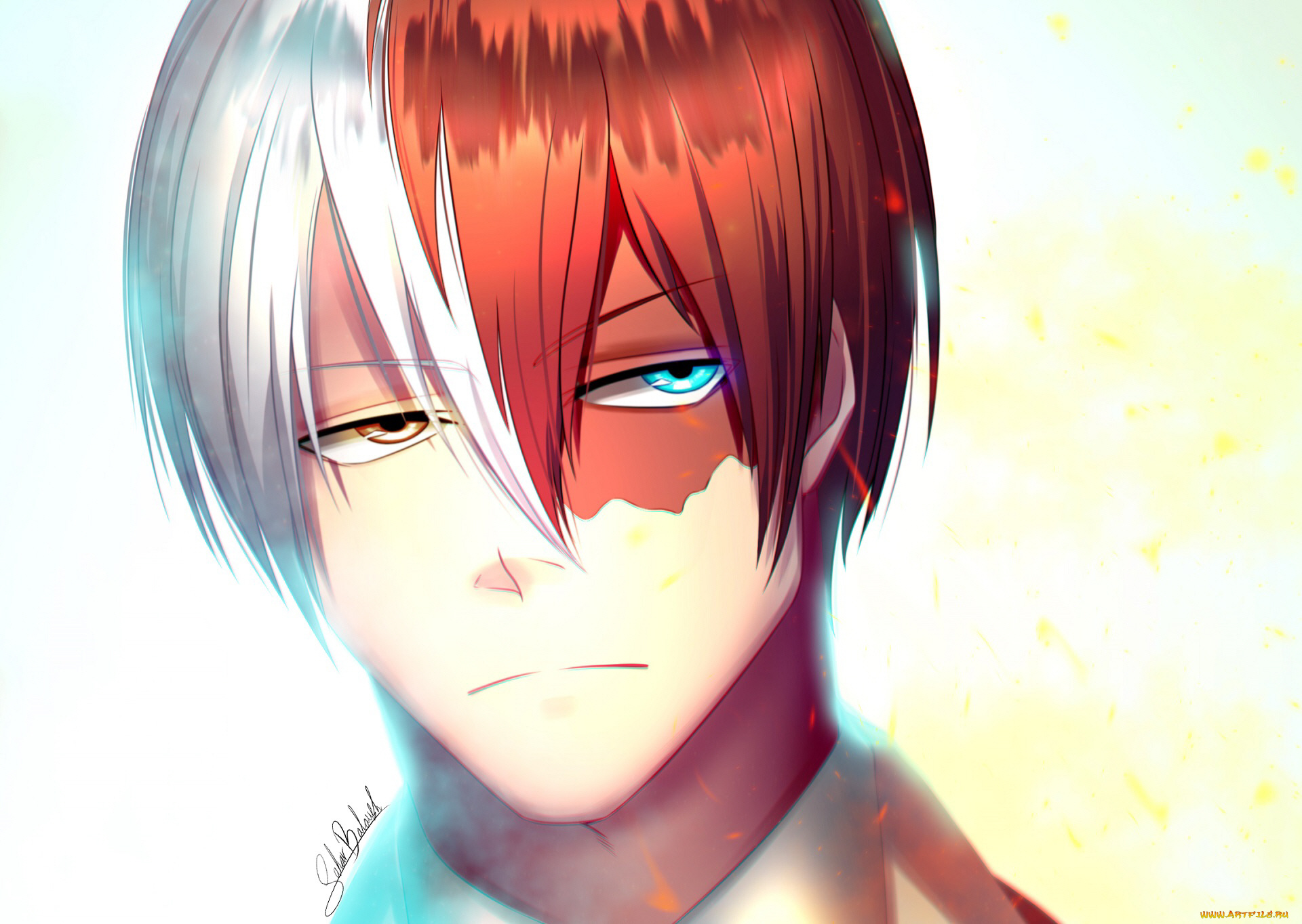 аниме, boku, no, hero, academia, тодороки, шото