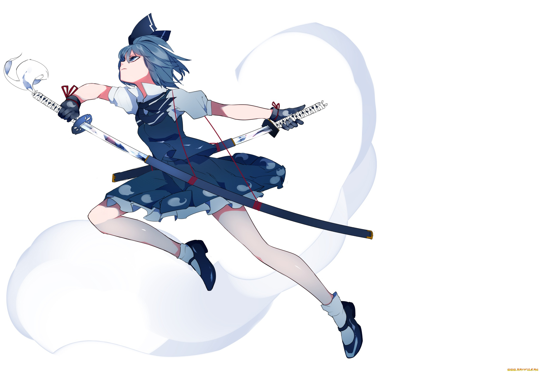 аниме, touhou, взгляд, девушка, фон