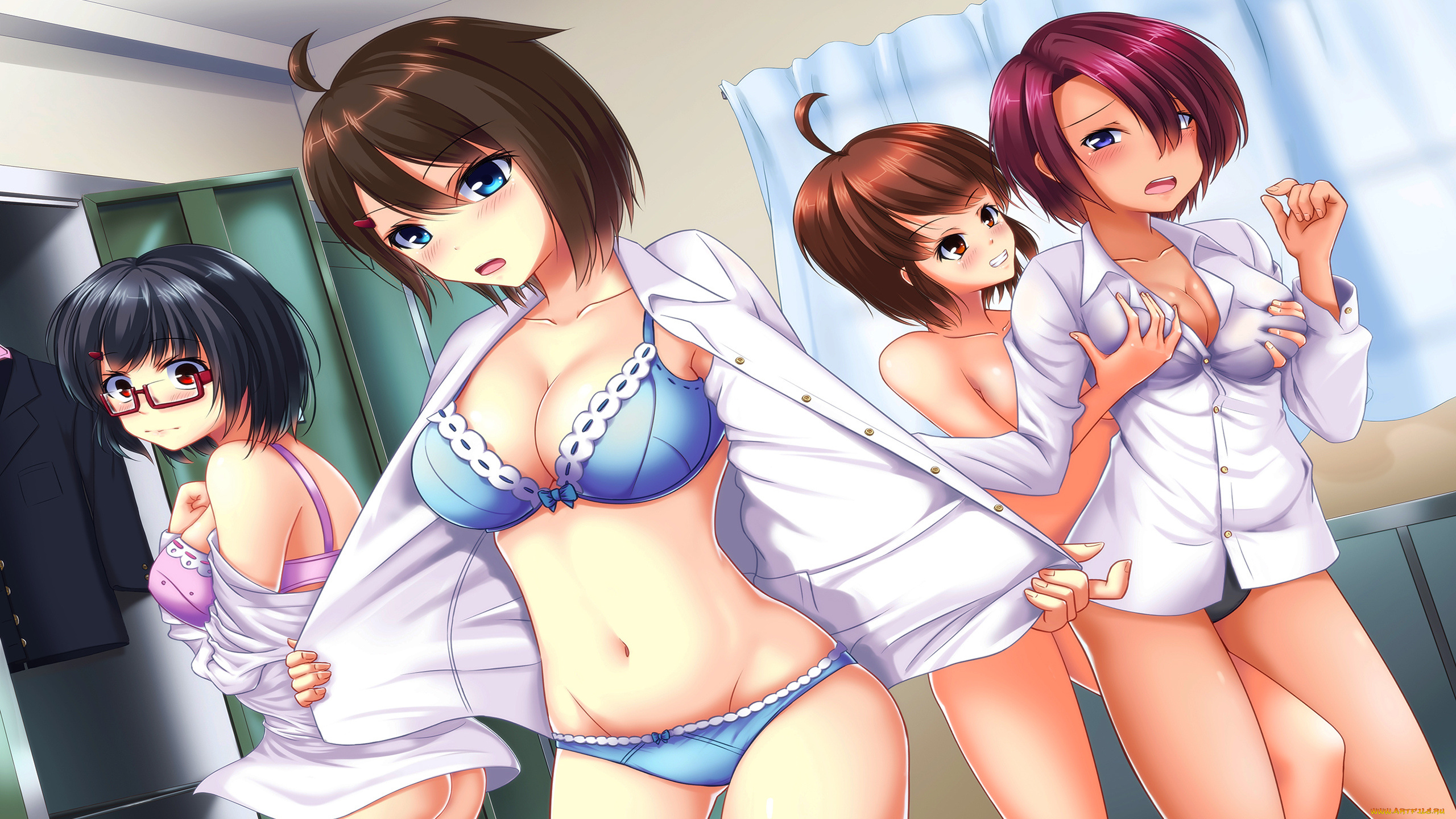 аниме, unknown, , другое, , фон, взгляд, девушки