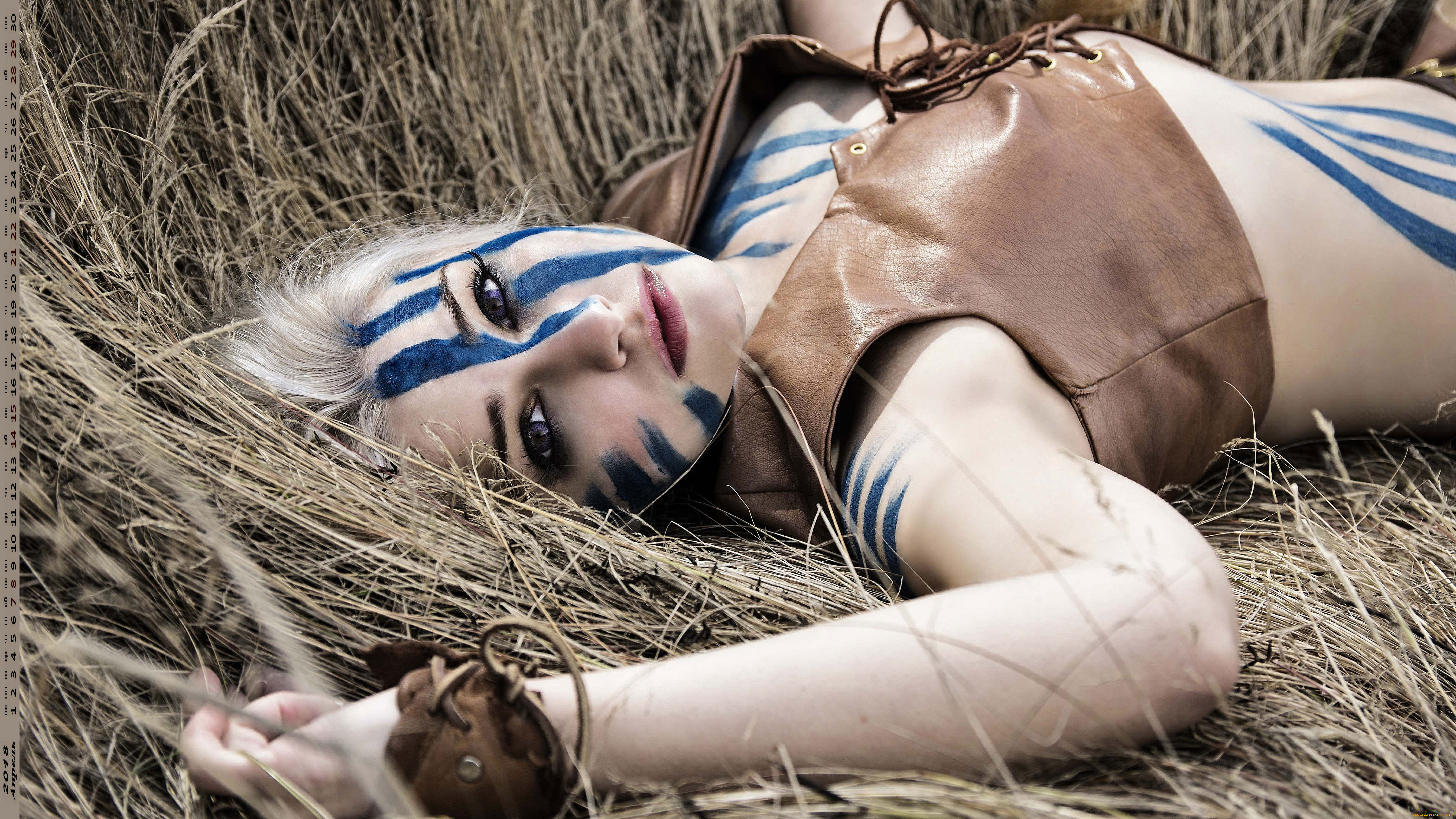 календари, девушки, раскраска, взгляд