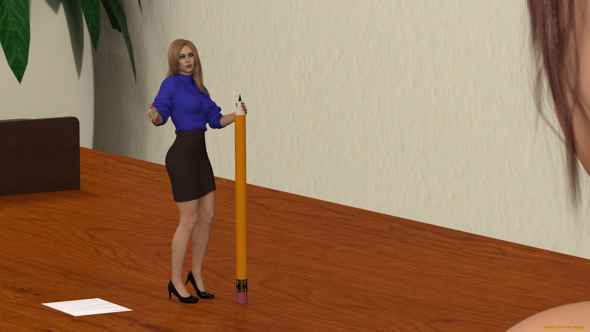 3д, графика, фантазия, , fantasy, фон, взгляд, девушка