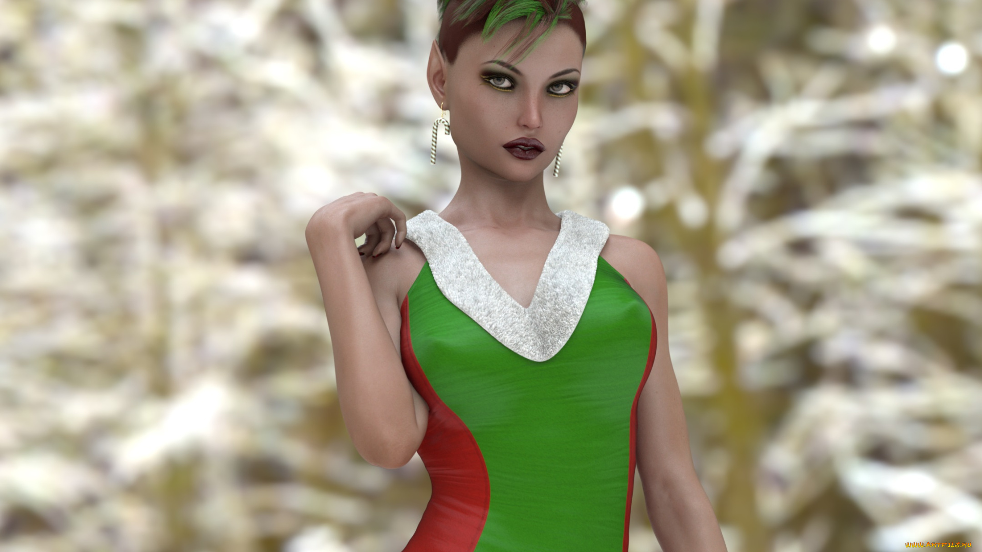 3д, графика, люди, , people, девушка, взгляд, фон