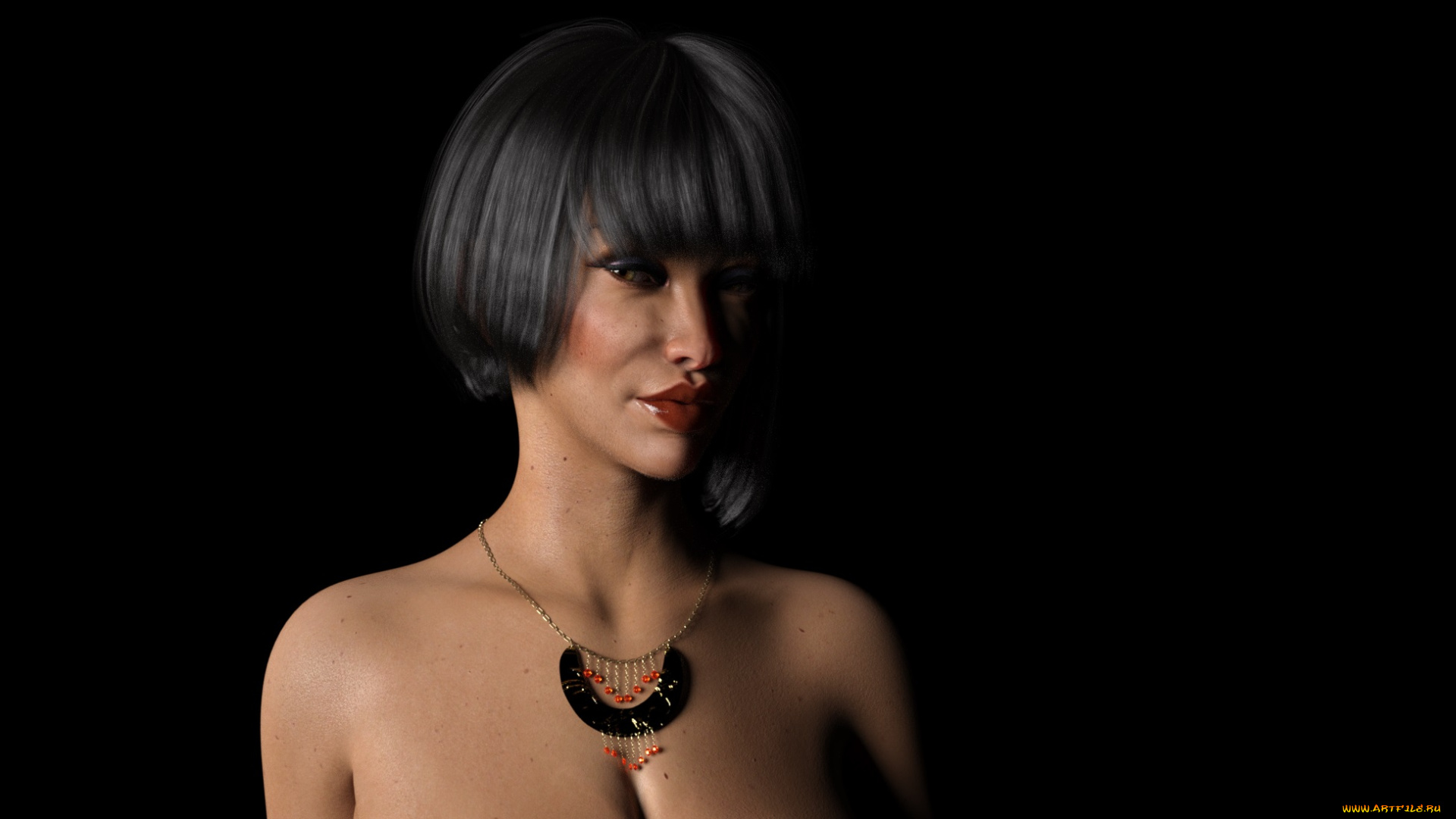 3д, графика, портрет, , portraits, фон, взгляд, девушка