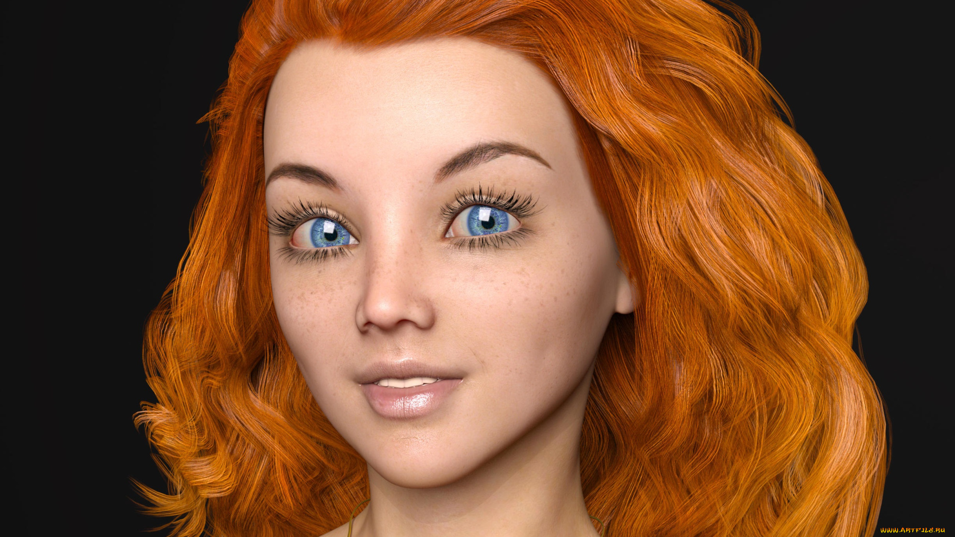 3д, графика, портрет, , portraits, фон, взгляд, девушка