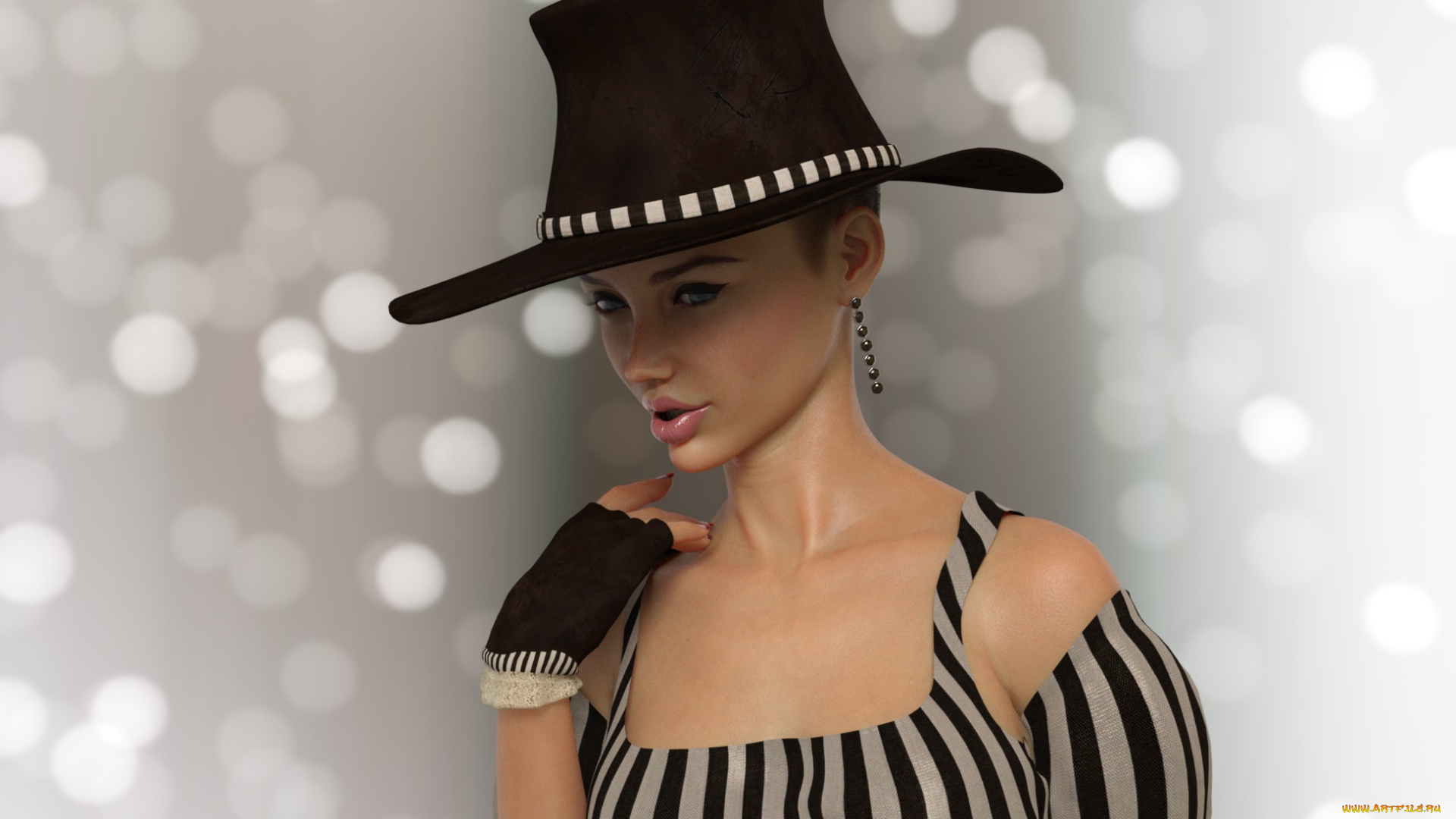 3д, графика, портрет, , portraits, фон, взгляд, девушка