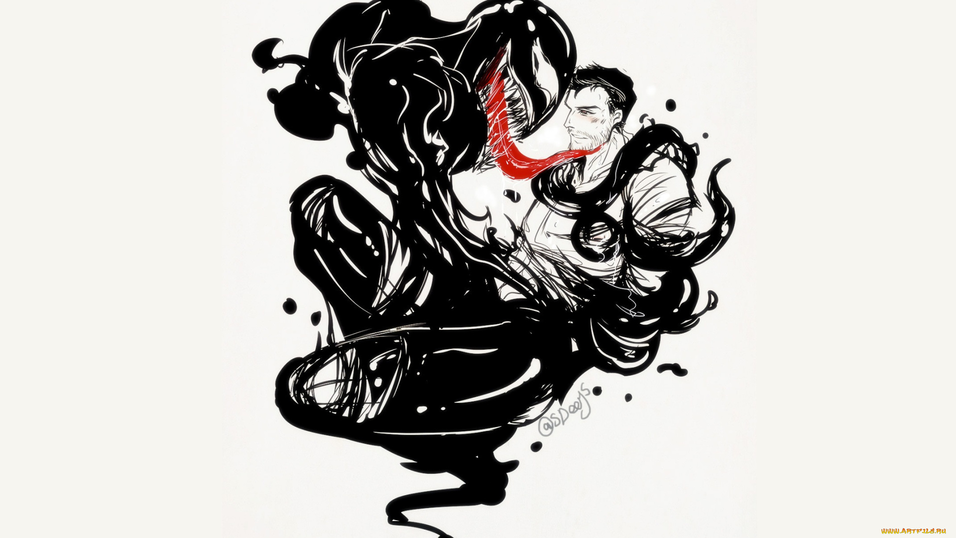 рисованное, кино, веном, эдди, брок