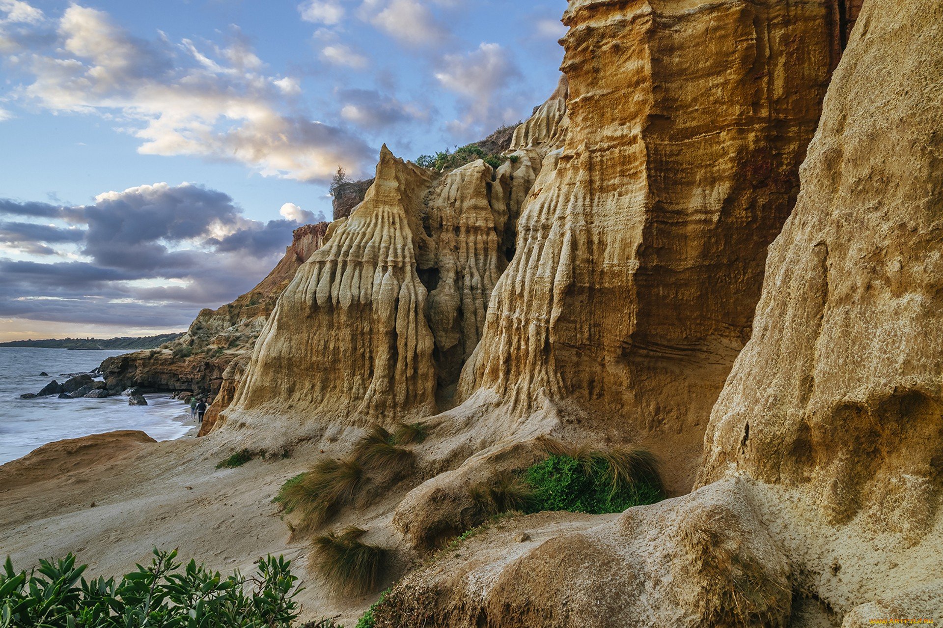 природа, побережье, простор