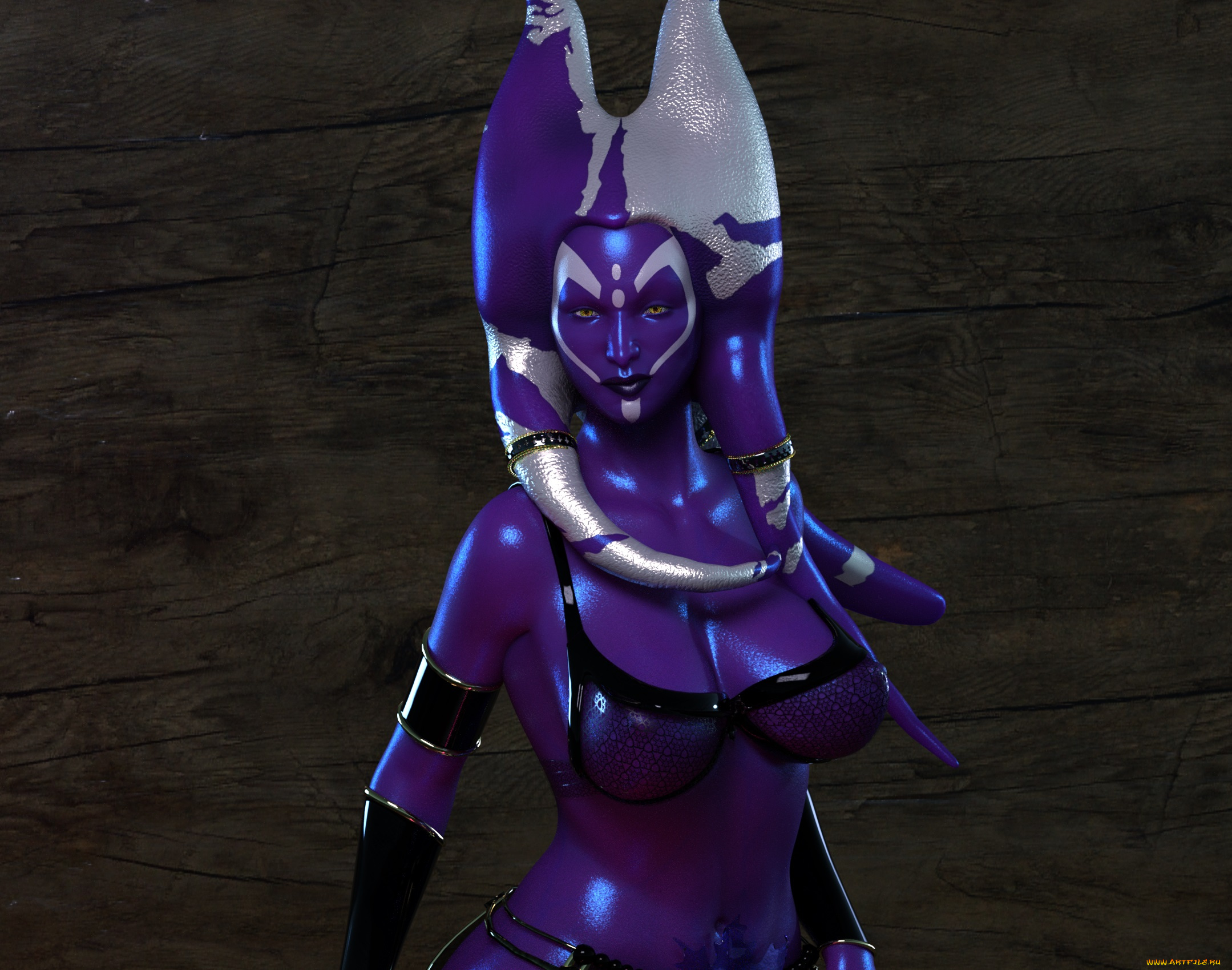 3д, графика, существа, , creatures, девушка, взгляд, фон