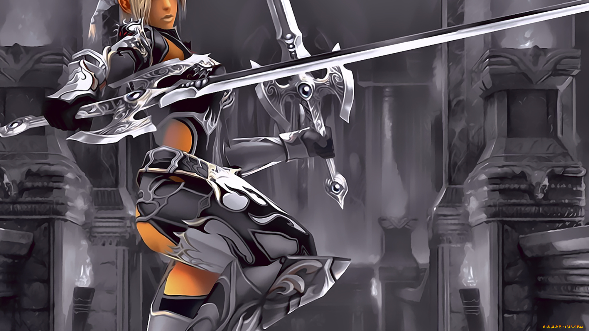 календари, видеоигры, воительница, девушка, оружие, calendar, 2020