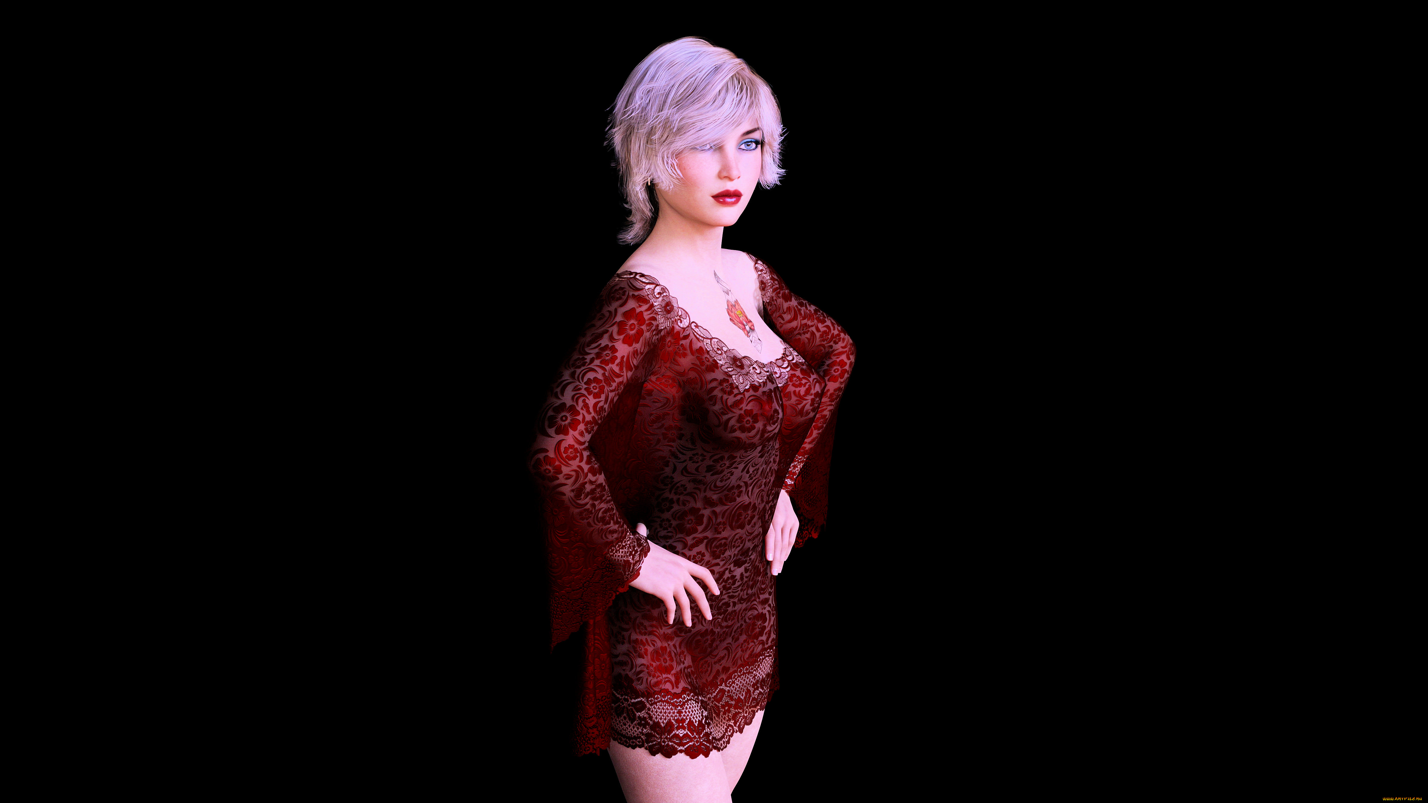 3д, графика, люди, , people, девушка, фон, платье