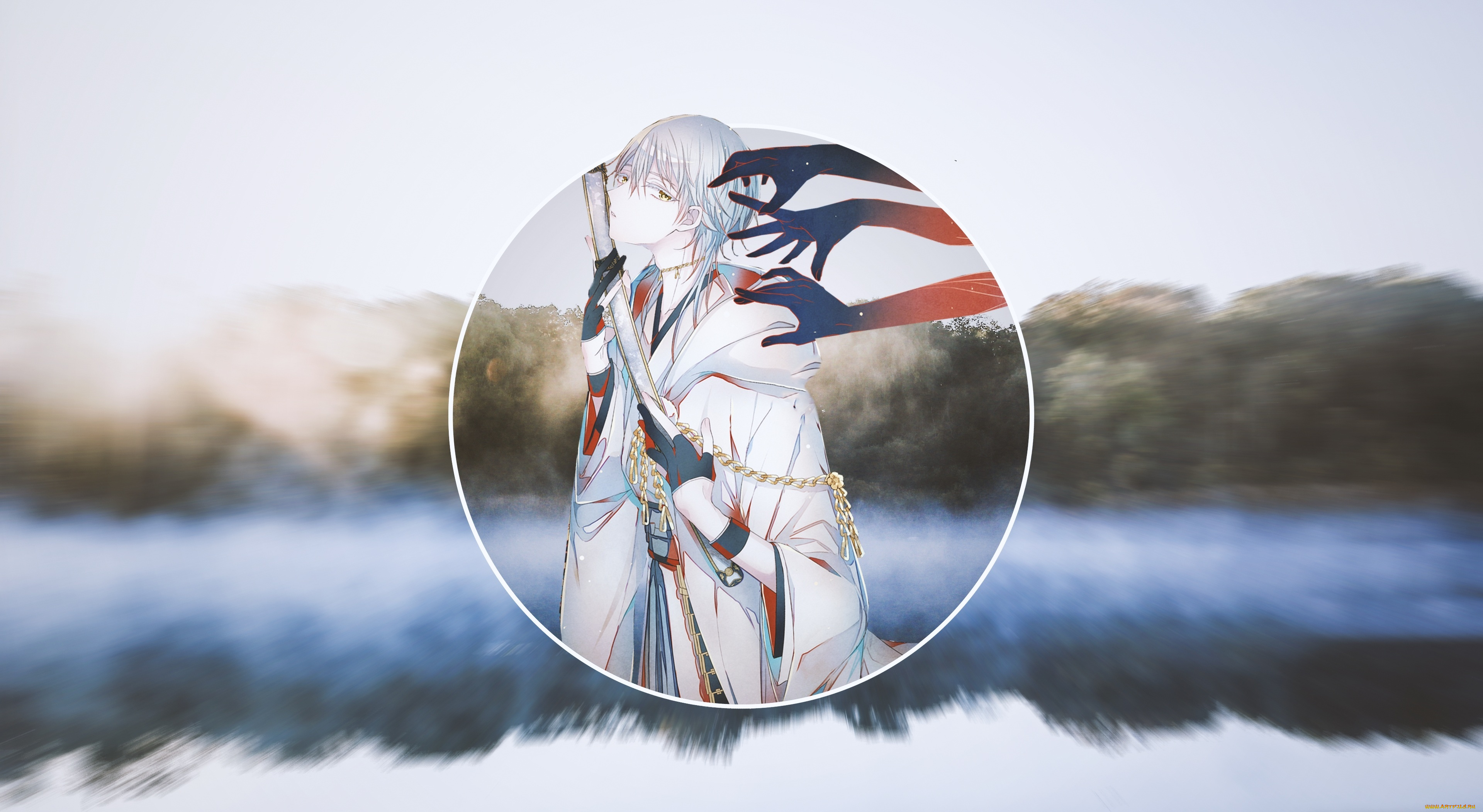 аниме, touken, ranbu, танец, мечей