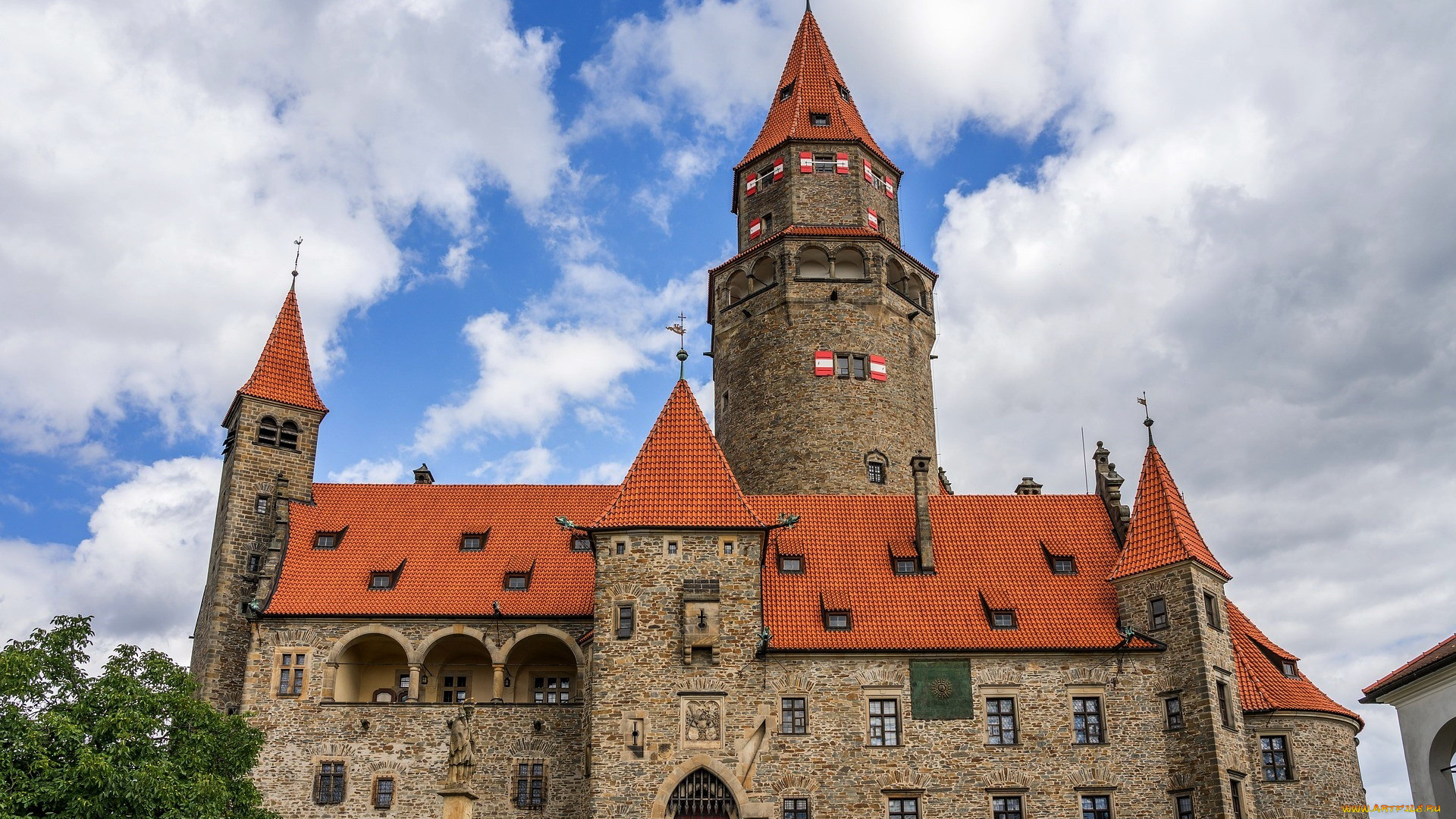 bouzov, castle, czechia, города, замки, чехии, bouzov, castle