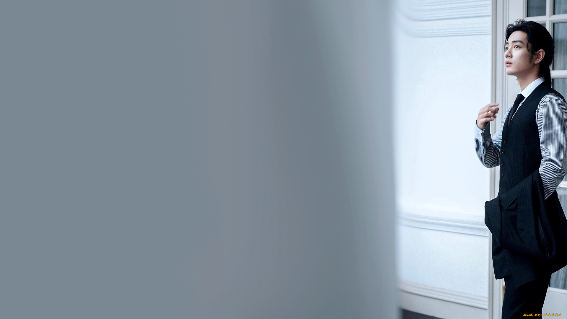 мужчины, xiao, zhan, актер, костюм, здание