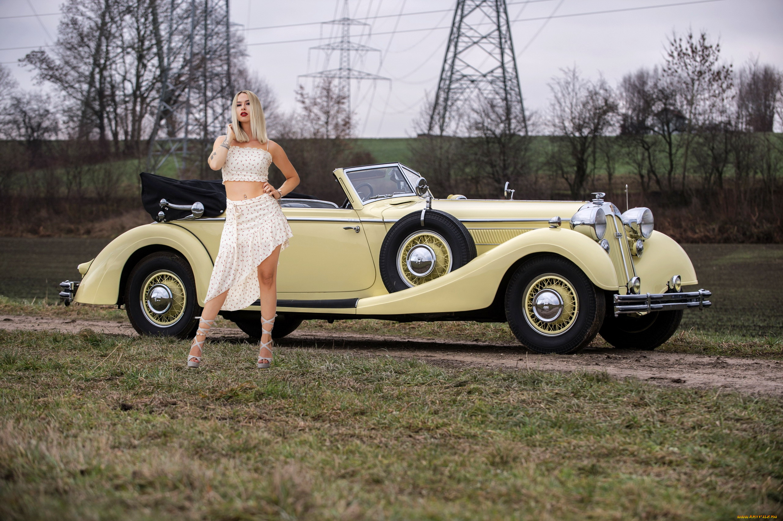 1936, horch, 853, sports, cabriolet, автомобили, -авто, с, девушками, 1936, horch, 853, sports, cabriolet