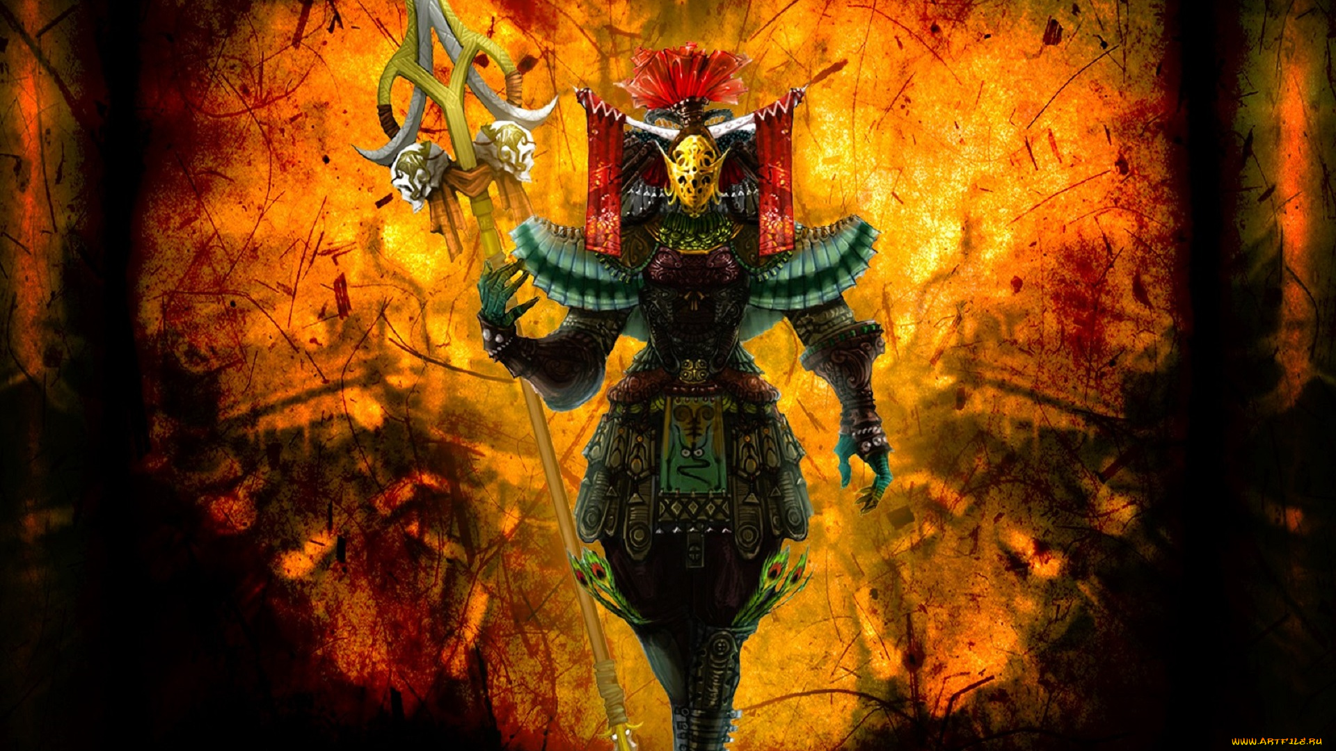 видео, игры, red, cliff, персонаж, костюм, посох