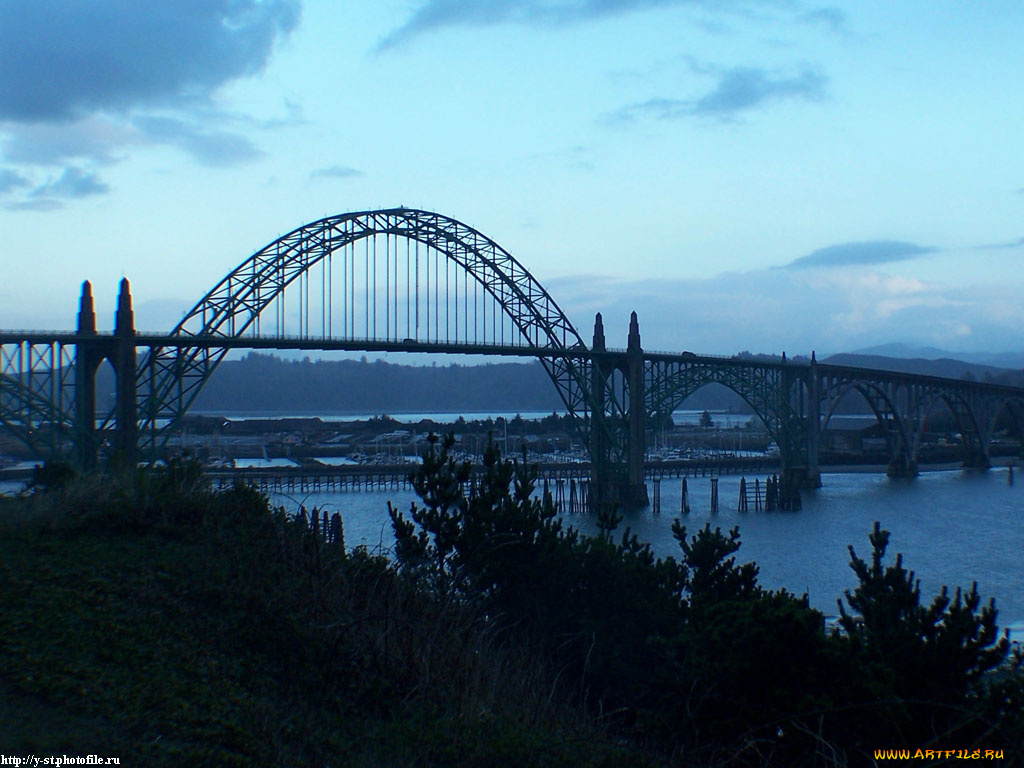 new, port, oregon, usa, города, мосты