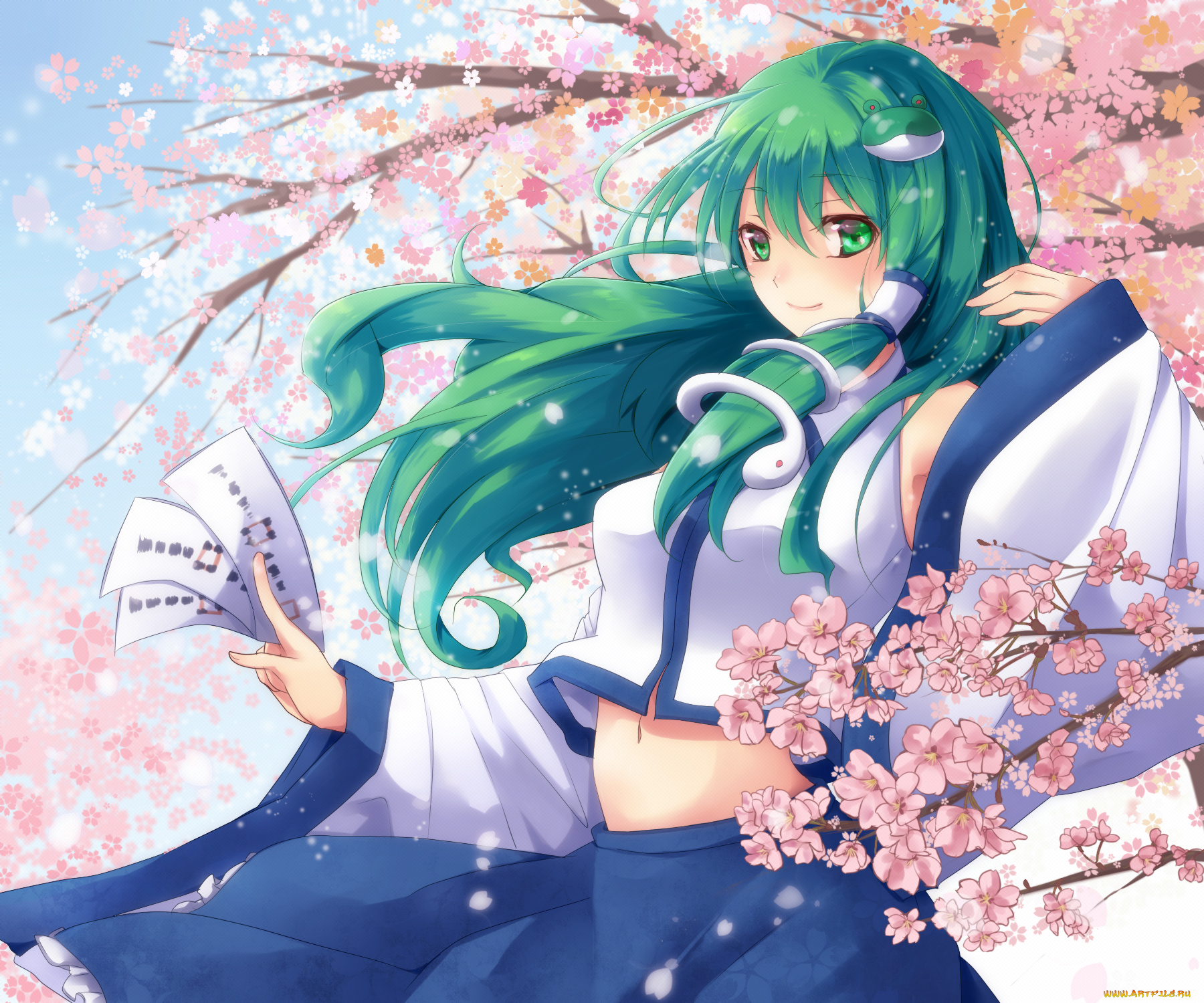 kochiya, sanae, аниме, touhou