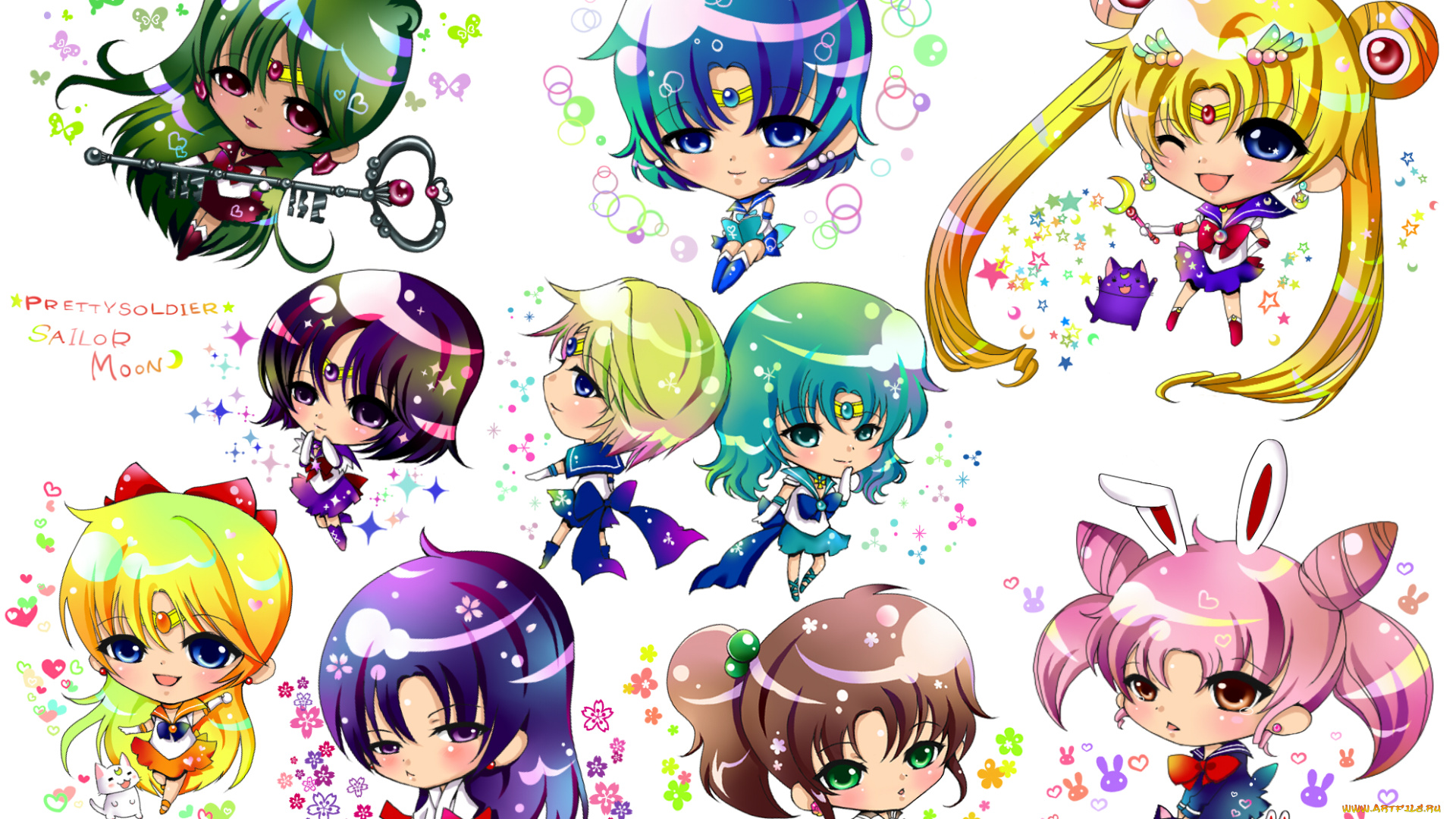 аниме, sailor, moon, bishoujo, senshi