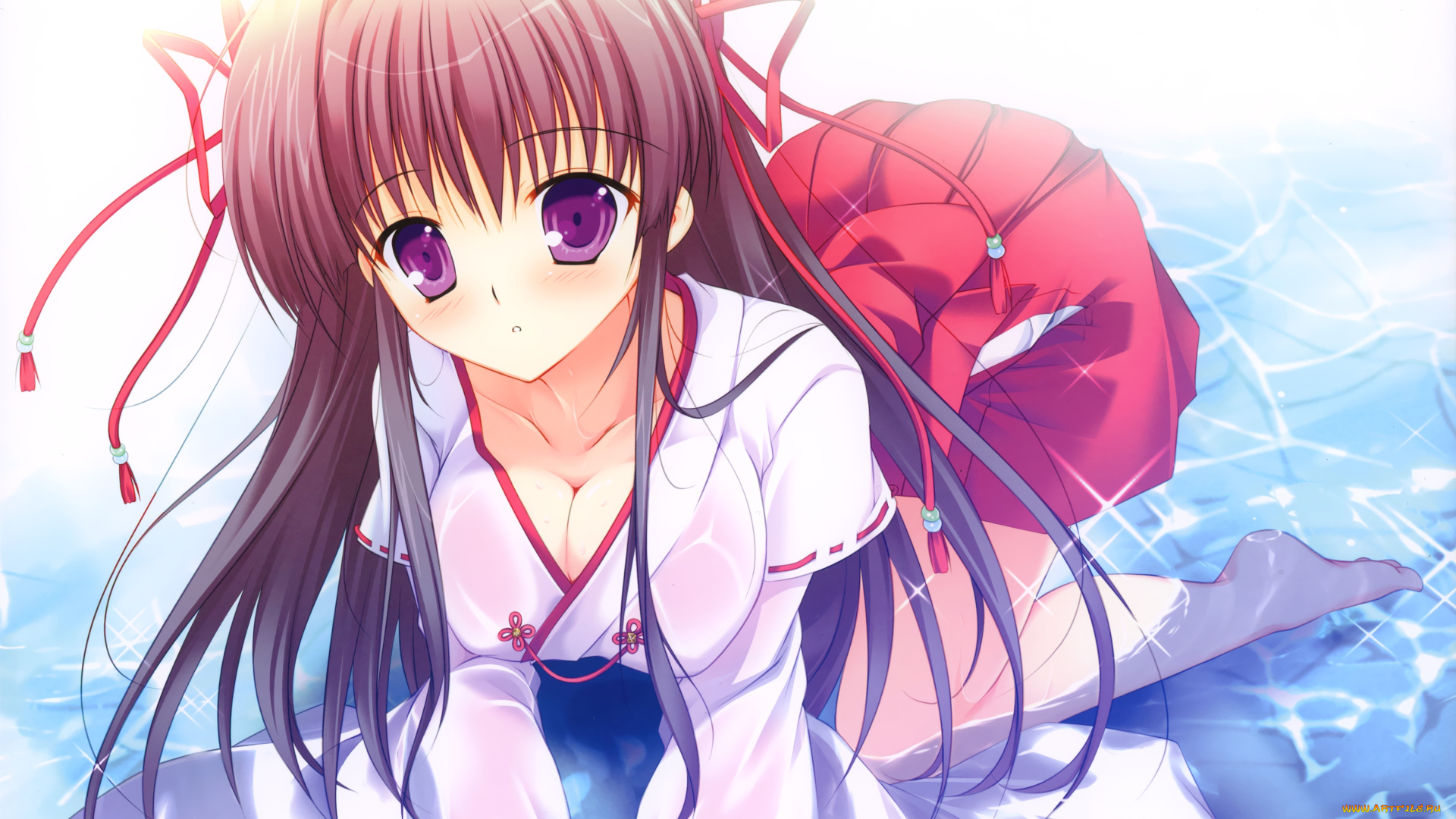 аниме, *unknown, другое, девушка, национальная, одежда