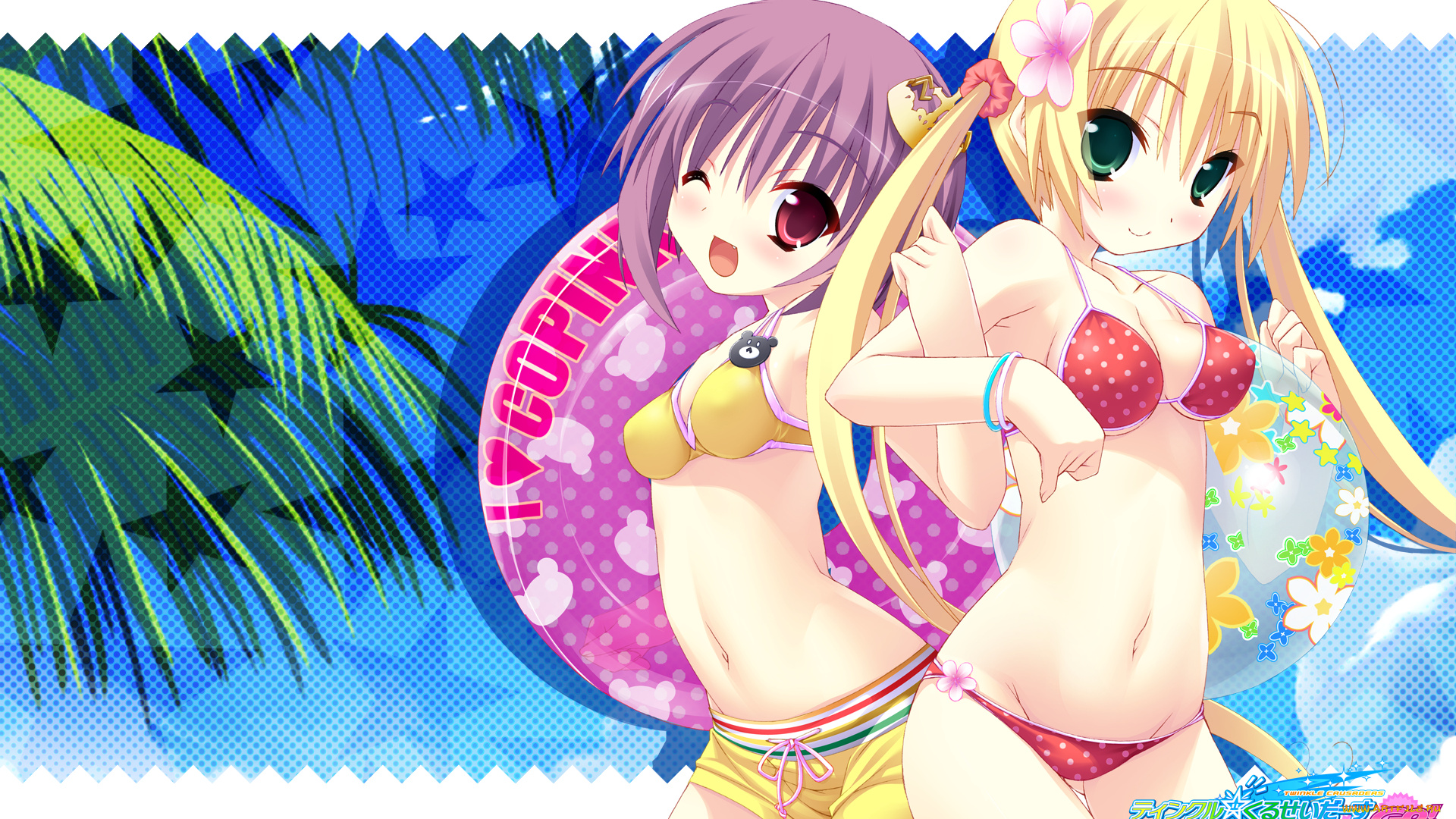 аниме, *unknown, другое, девушки, бикини