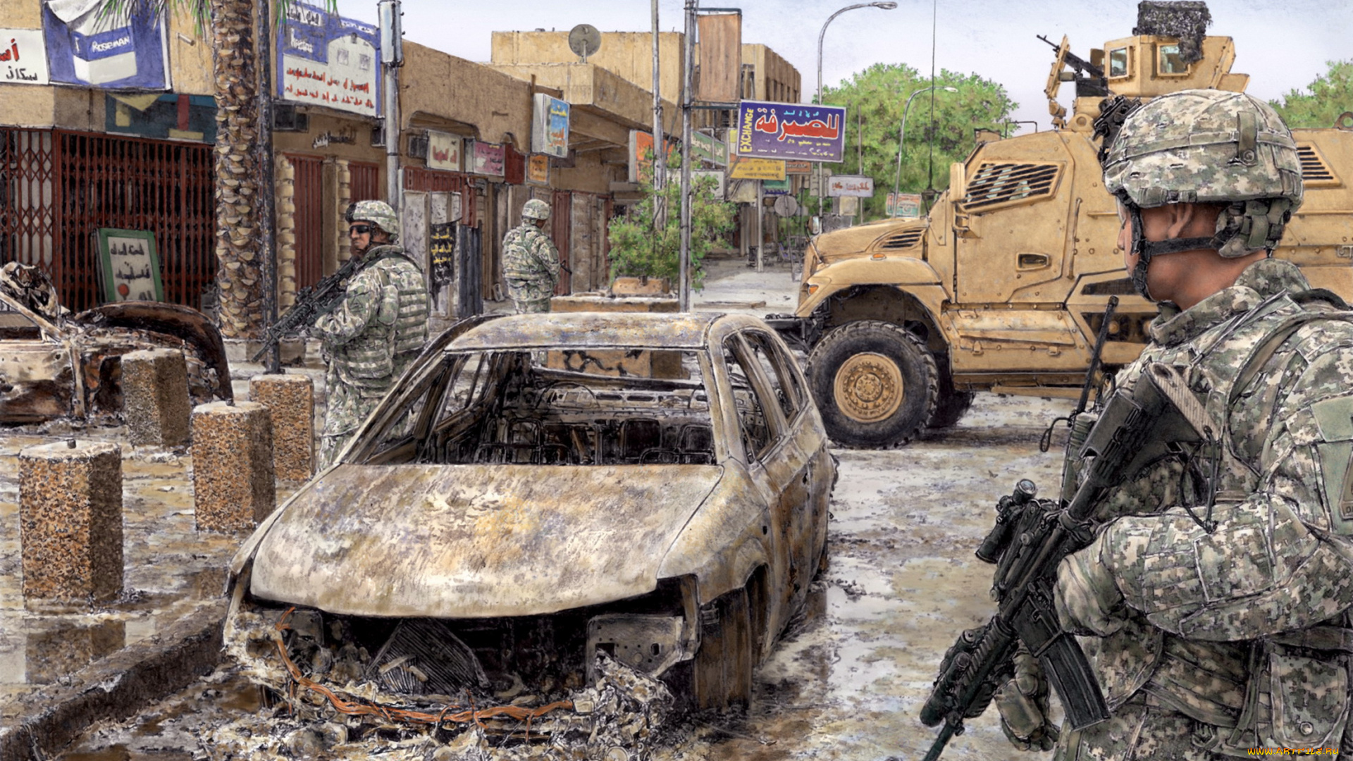 рисованные, армия