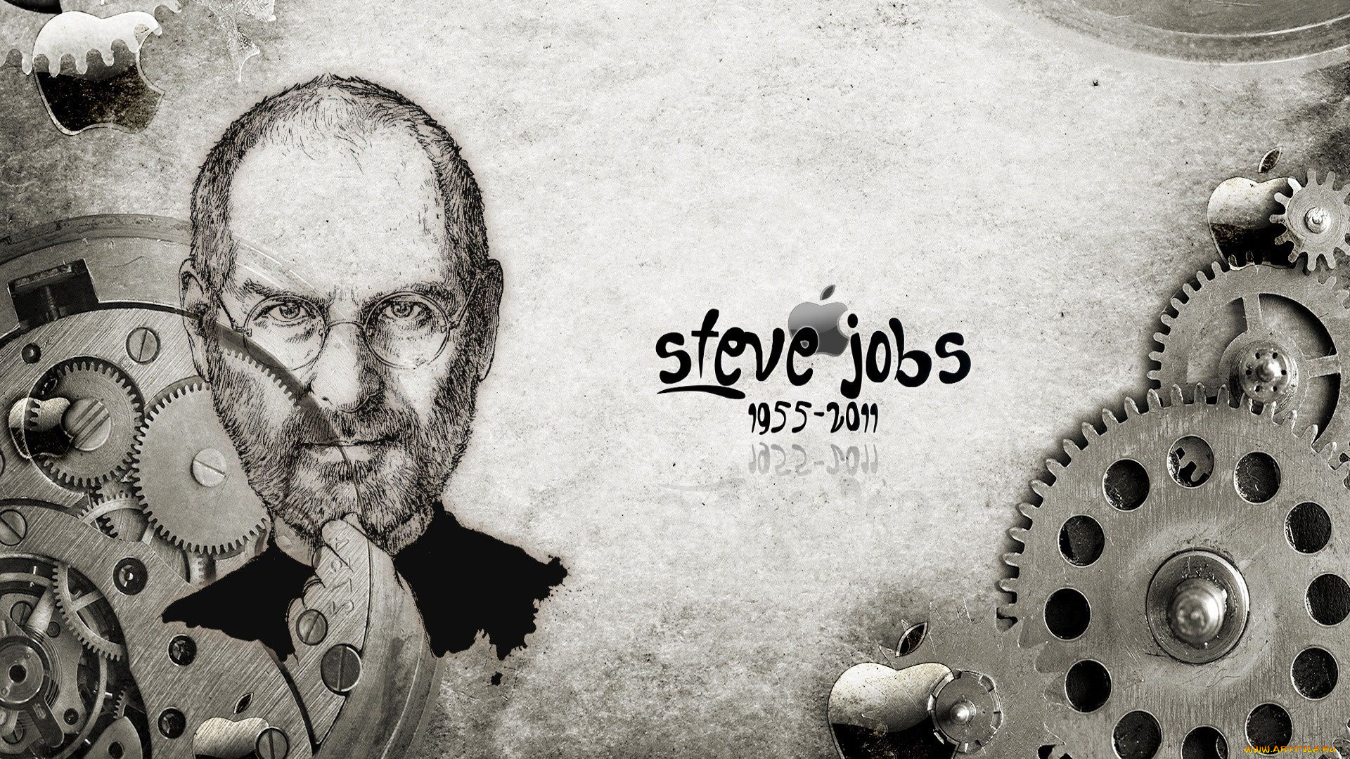 рисованные, люди, jobs