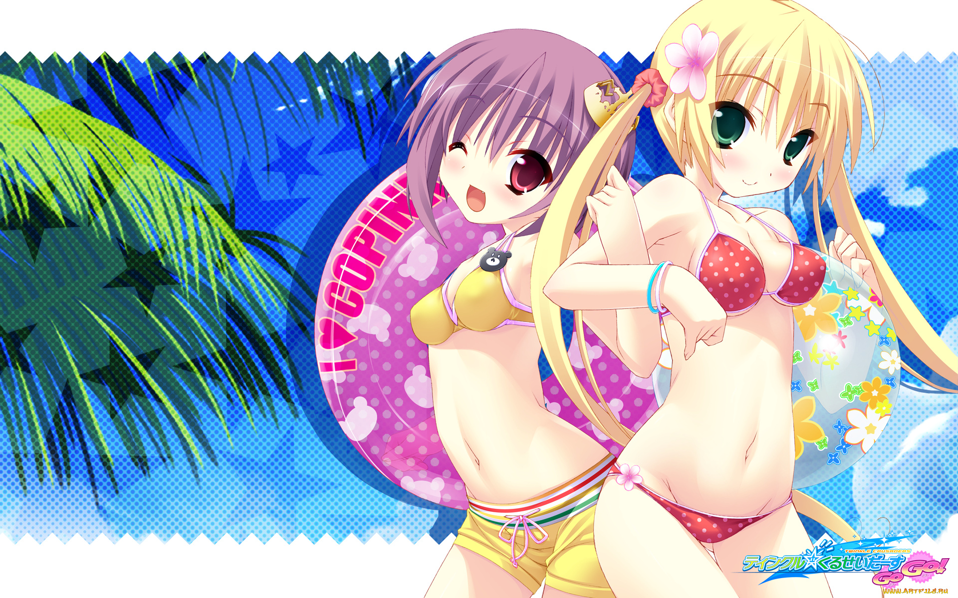 аниме, *unknown, другое, девушки, бикини